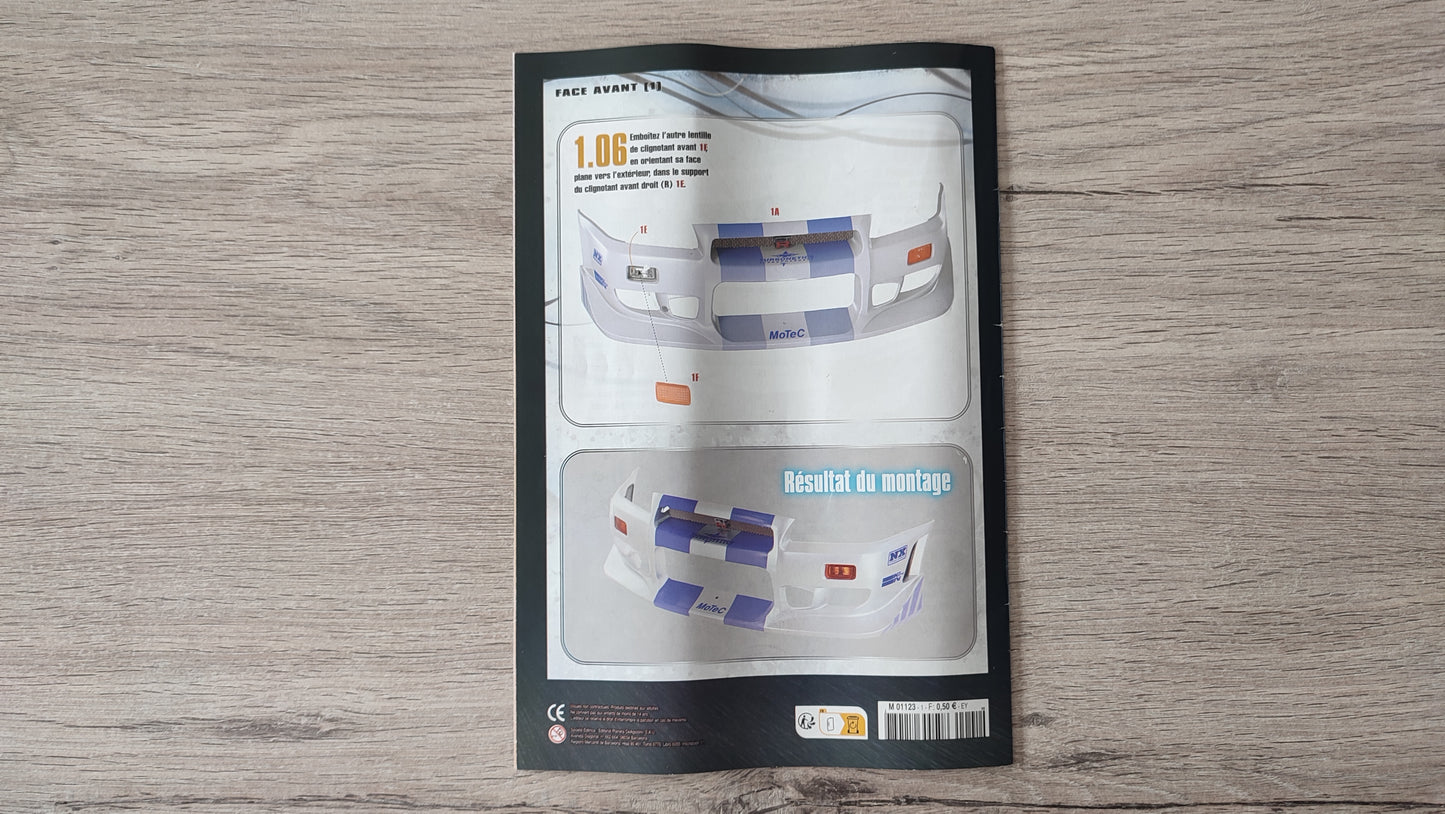 Fascicule numéro 1 n°1 seul sans pièce Nissan Skyline GT-R R34 Fast & Furious de Brian O'Conner 1/8 1/8e 1/8ème Altaya #D82