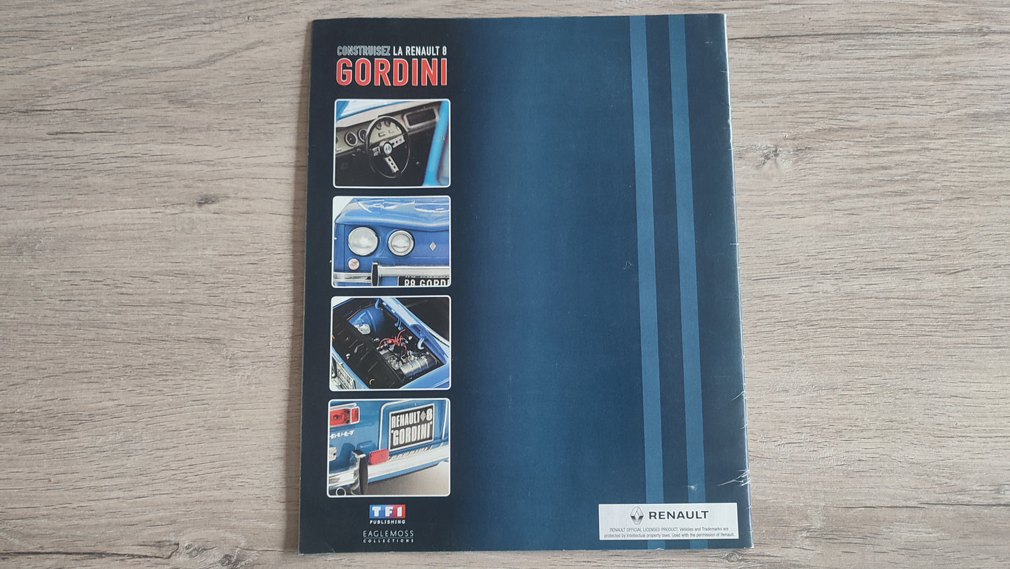 Fascicule numéro 1 n°1 seul sans pièce Renault R8 Gordini 1/8 1/8ème Eaglemoss collections #D08