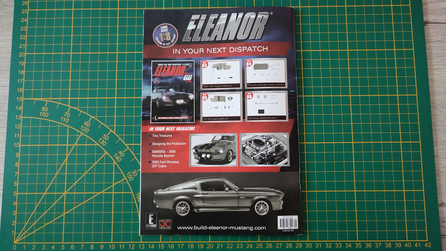 Fascicule numéro 21 n°21 seul sans pièce Ford Mustang 1967 Eleanor 60 secondes chrono 1/8 1/8ème Eaglemoss Collections #D49