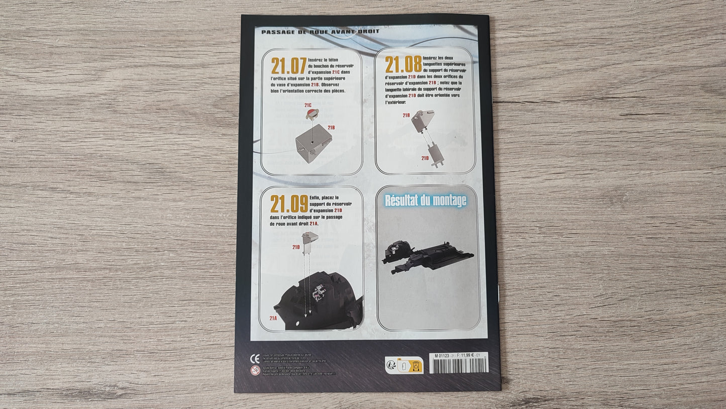 Fascicule numéro 21 n°21 seul sans pièce Nissan Skyline GT-R R34 Fast & Furious de Brian O'Conner 1/8 1/8e 1/8ème Altaya #D82