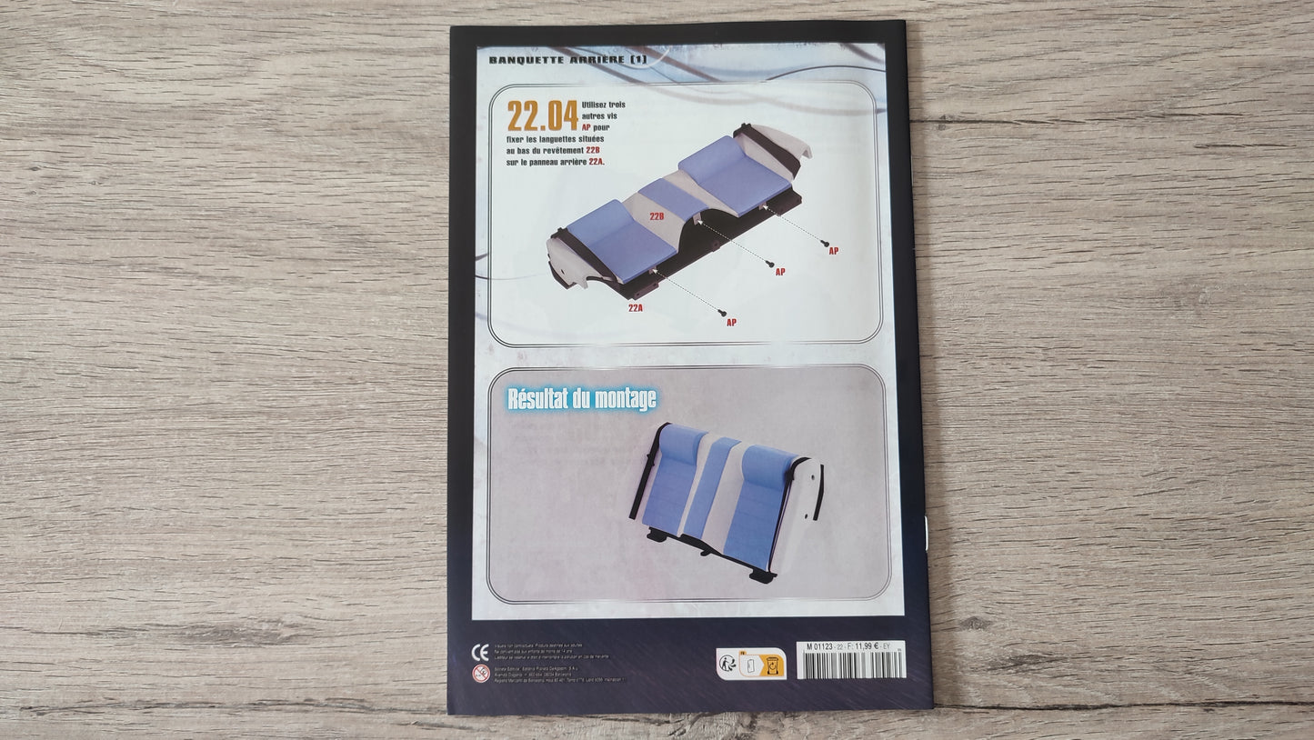 Fascicule numéro 22 n°22 seul sans pièce Nissan Skyline GT-R R34 Fast & Furious de Brian O'Conner 1/8 1/8e 1/8ème Altaya #D82