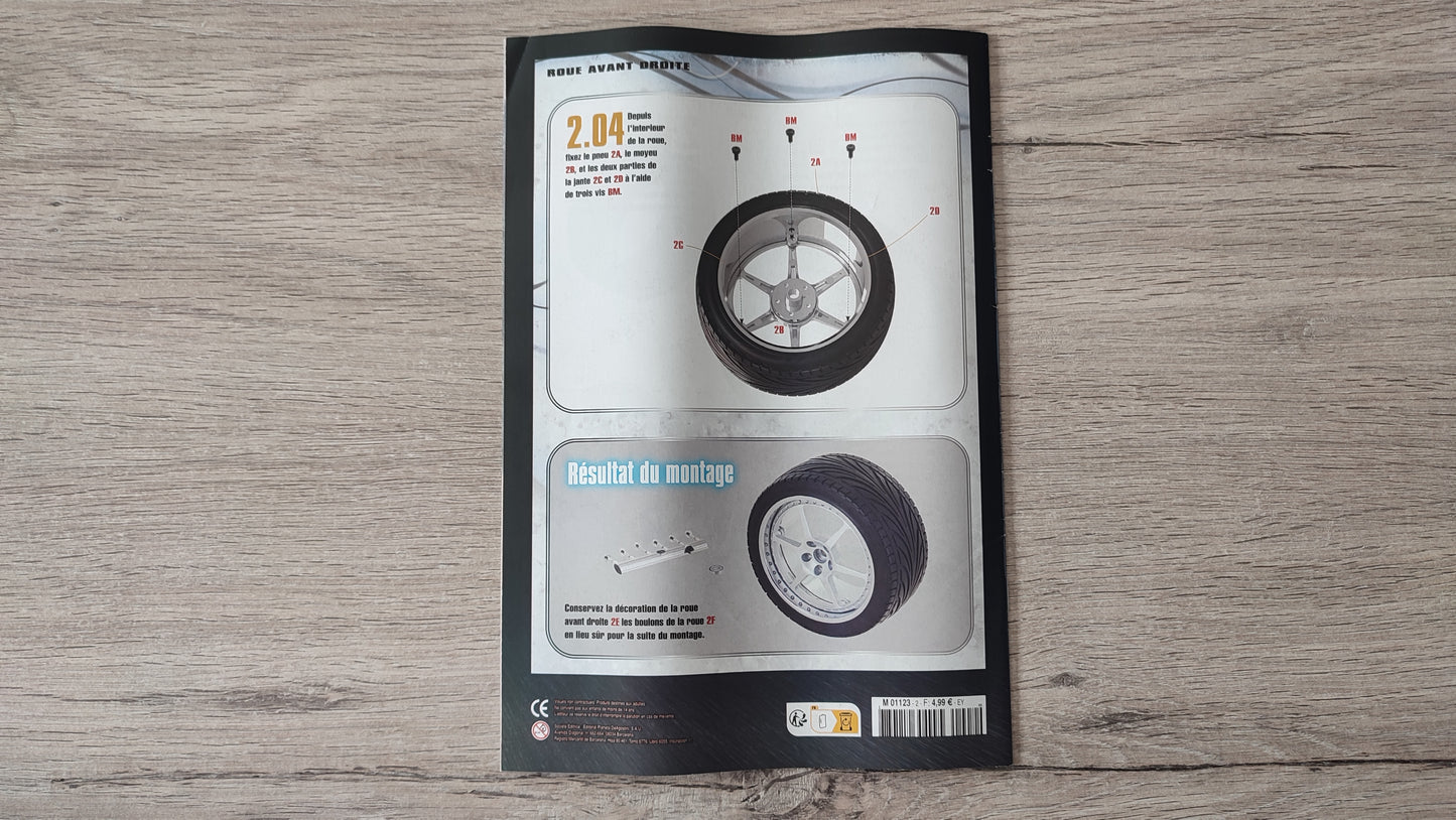 Fascicule numéro 2 n°2 seul sans pièce Nissan Skyline GT-R R34 Fast & Furious de Brian O'Conner 1/8 1/8e 1/8ème Altaya #D82