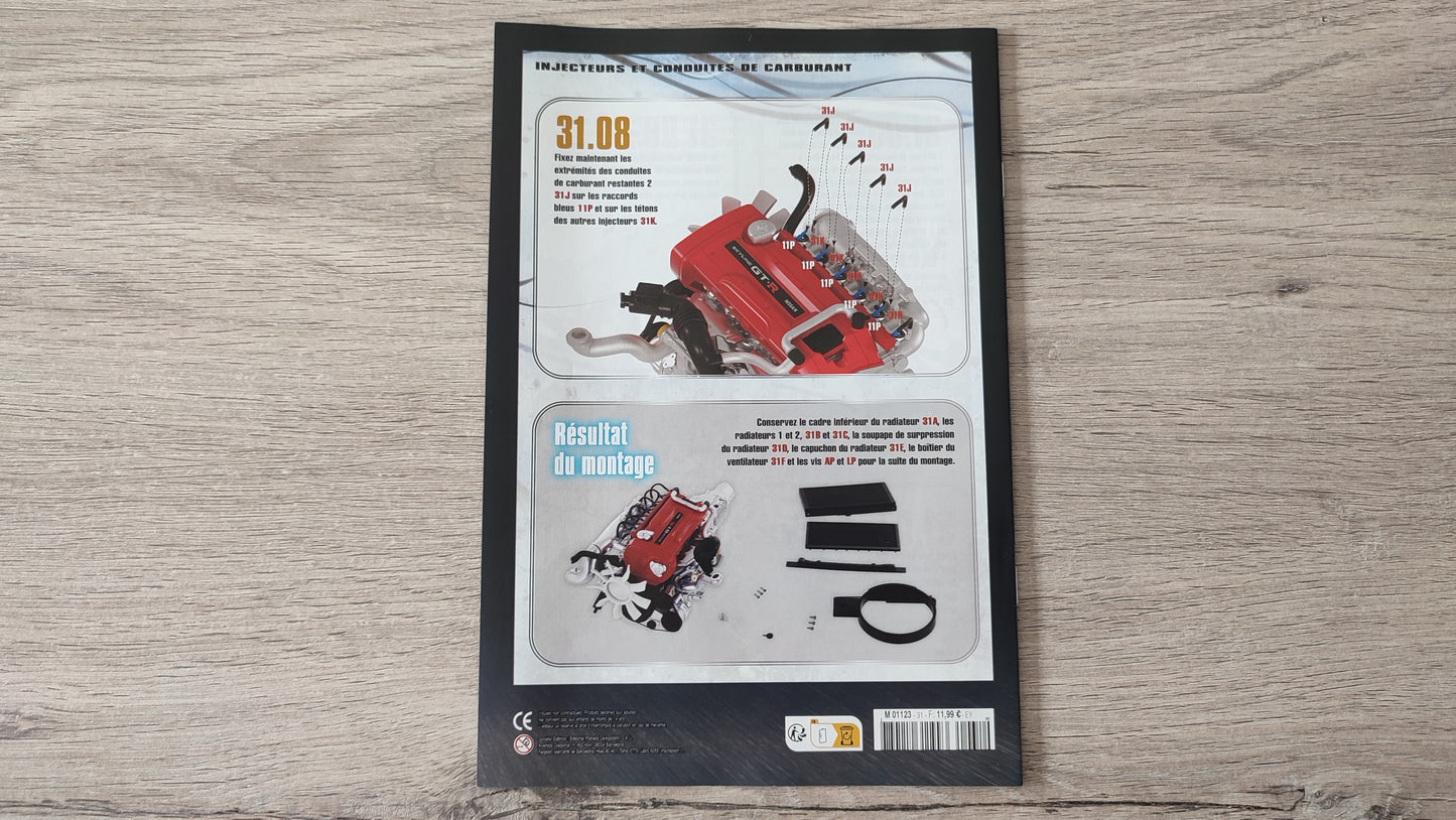 Fascicule numéro 31 n°31 seul sans pièce Nissan Skyline GT-R R34 Fast & Furious de Brian O'Conner 1/8 1/8e 1/8ème Altaya #D82