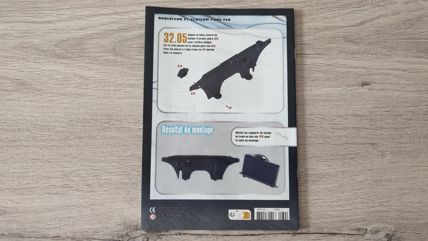 Fascicule numéro 32 n°32 seul sans pièce Nissan Skyline GT-R R34 Fast & Furious de Brian O'Conner 1/8 1/8e 1/8ème Altaya #D82