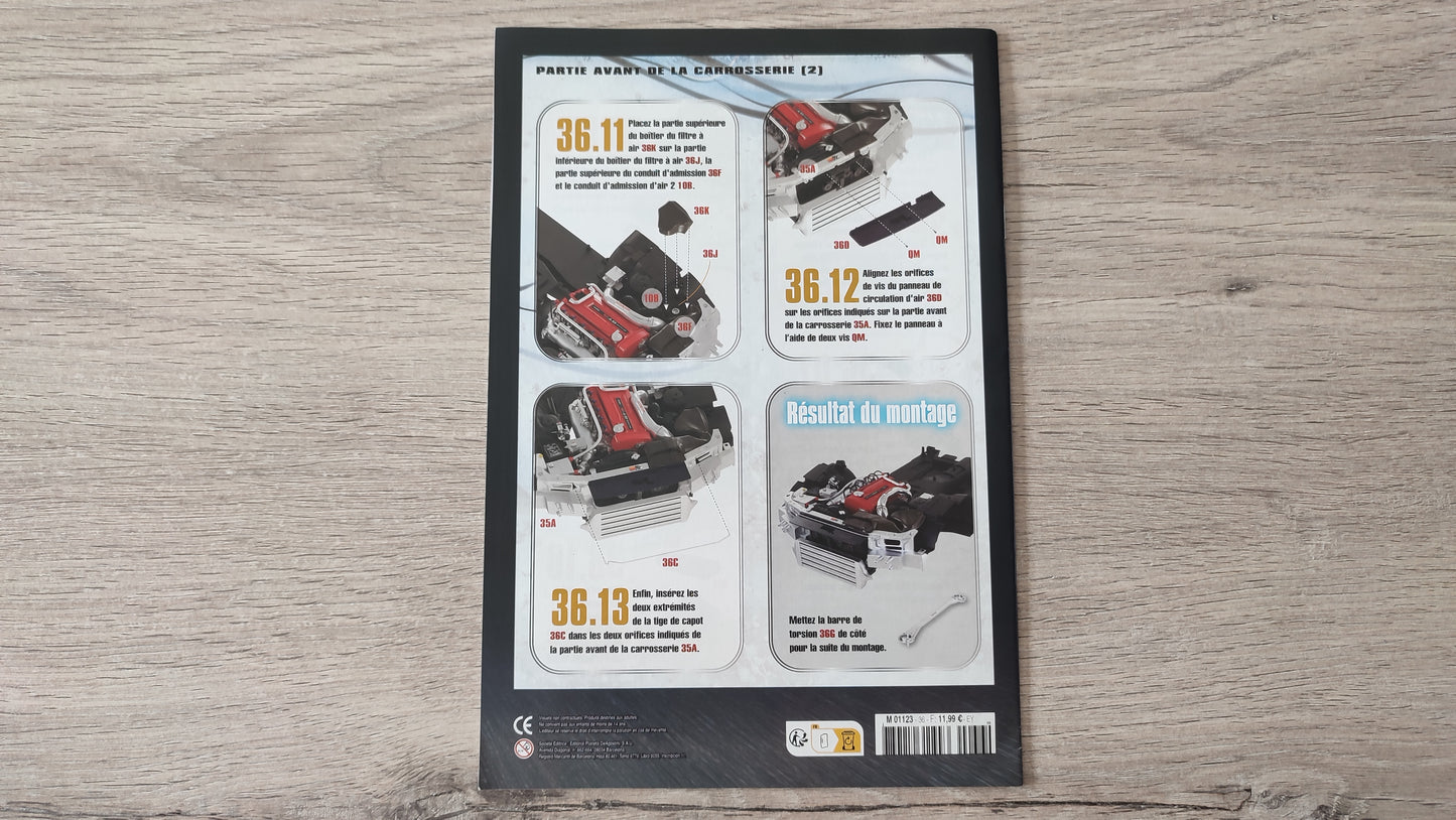 Fascicule numéro 36 n°36 seul sans pièce Nissan Skyline GT-R R34 Fast & Furious de Brian O'Conner 1/8 1/8e 1/8ème Altaya #D82