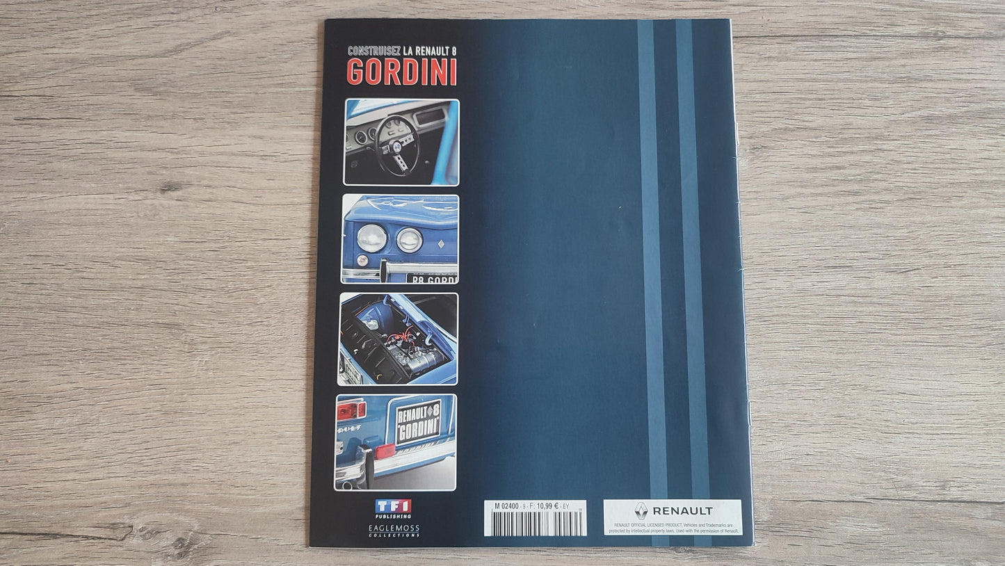 Fascicule numéro 9 n°9 seul sans pièce Renault R8 Gordini 1/8 1/8ème Eaglemoss collections #D08