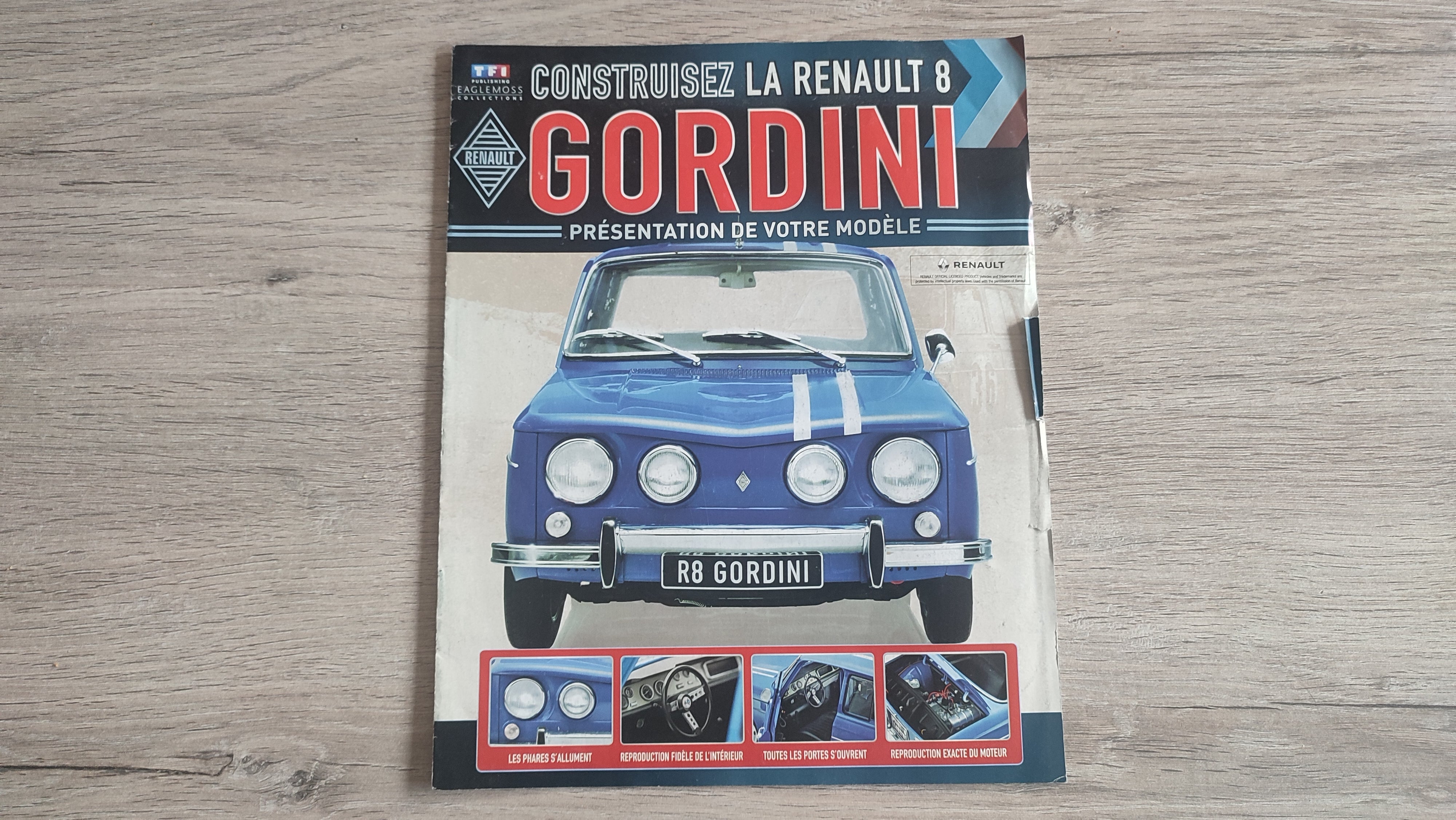 Fascicule seul sans pièce N°98 Renault R8 Gordini 1/8 Eaglemoss #A67 Fascicule seul sans pièce N°98 Renault R8 Gordini 1/8 Eaglemoss #A67