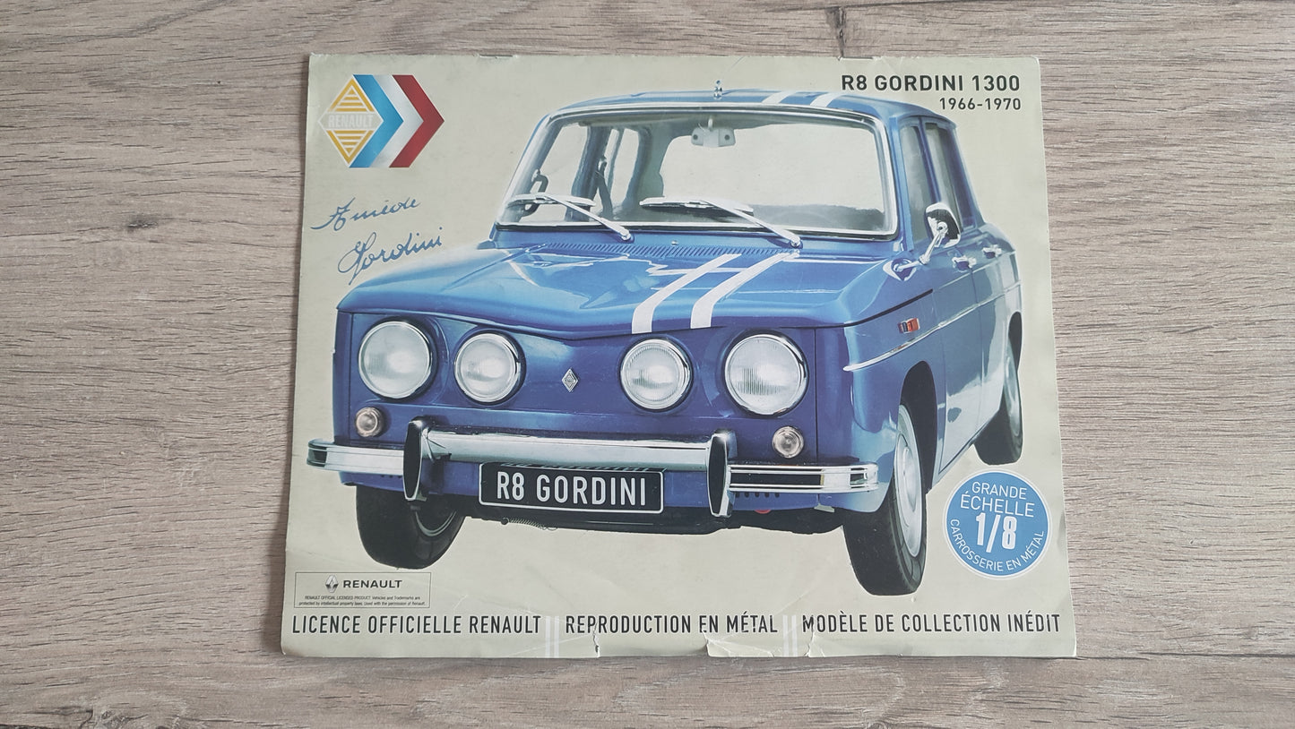 Fascicule présentation de votre modèle seul sans pièce Renault R8 Gordini 1/8 1/8ème Eaglemoss collections #D08