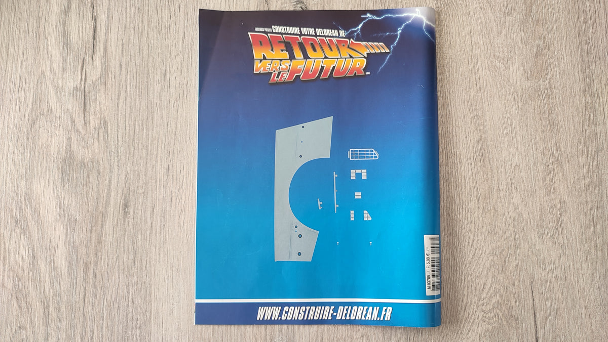 Fascicule sans pièce n°2 pièce détachée DeLorean Retour vers le Futur Eaglemoss 1/8 #E76