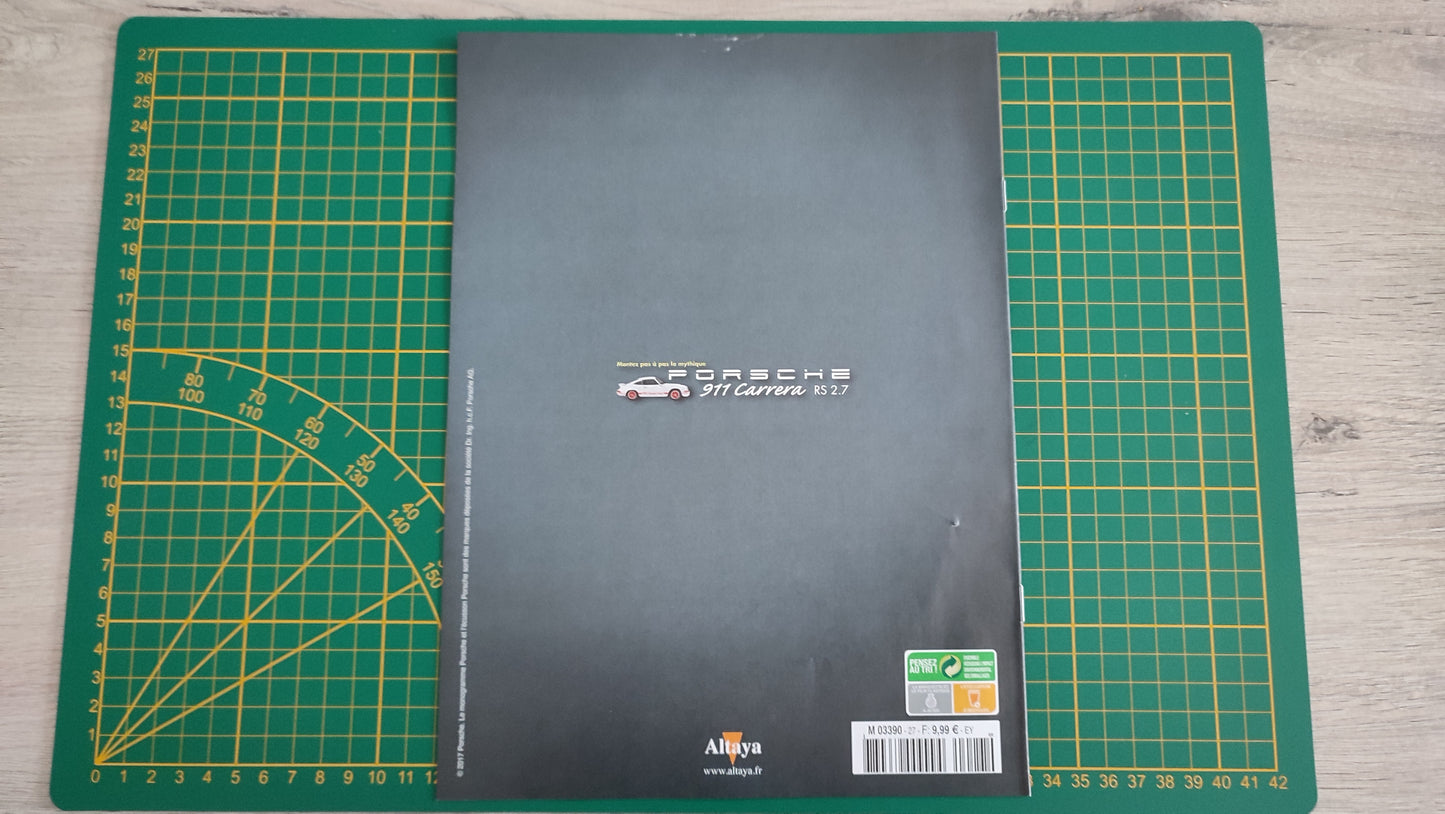 Fascicule seul sans pièce n°27 pièce détachée Porsche 911 Carrera RS 2.7 1/8 1/8ème Altaya #B37