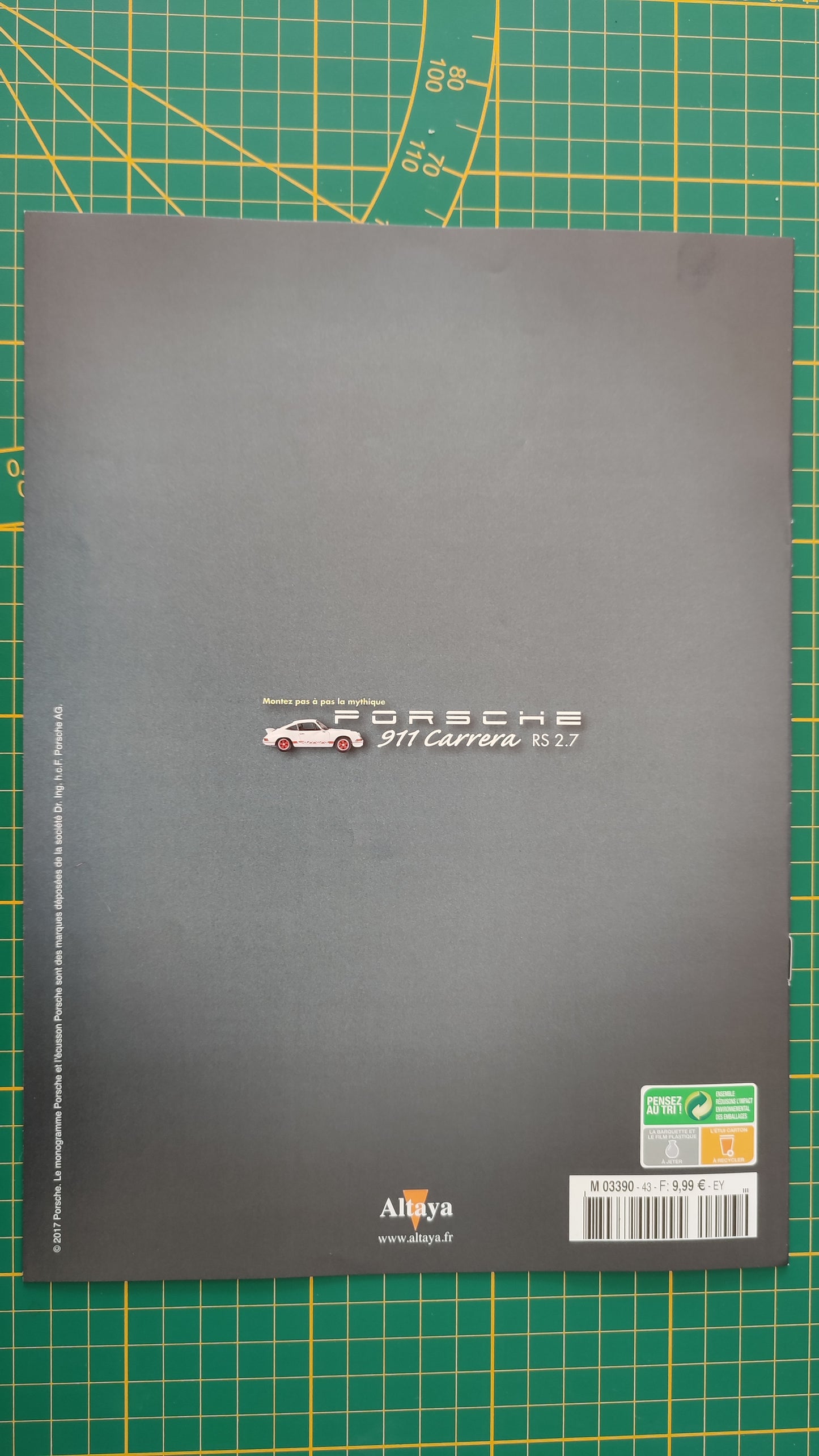 Fascicule seul sans pièce n°43 pièce détachée Porsche 911 Carrera RS 2.7 1/8 1/8ème Altaya #B37