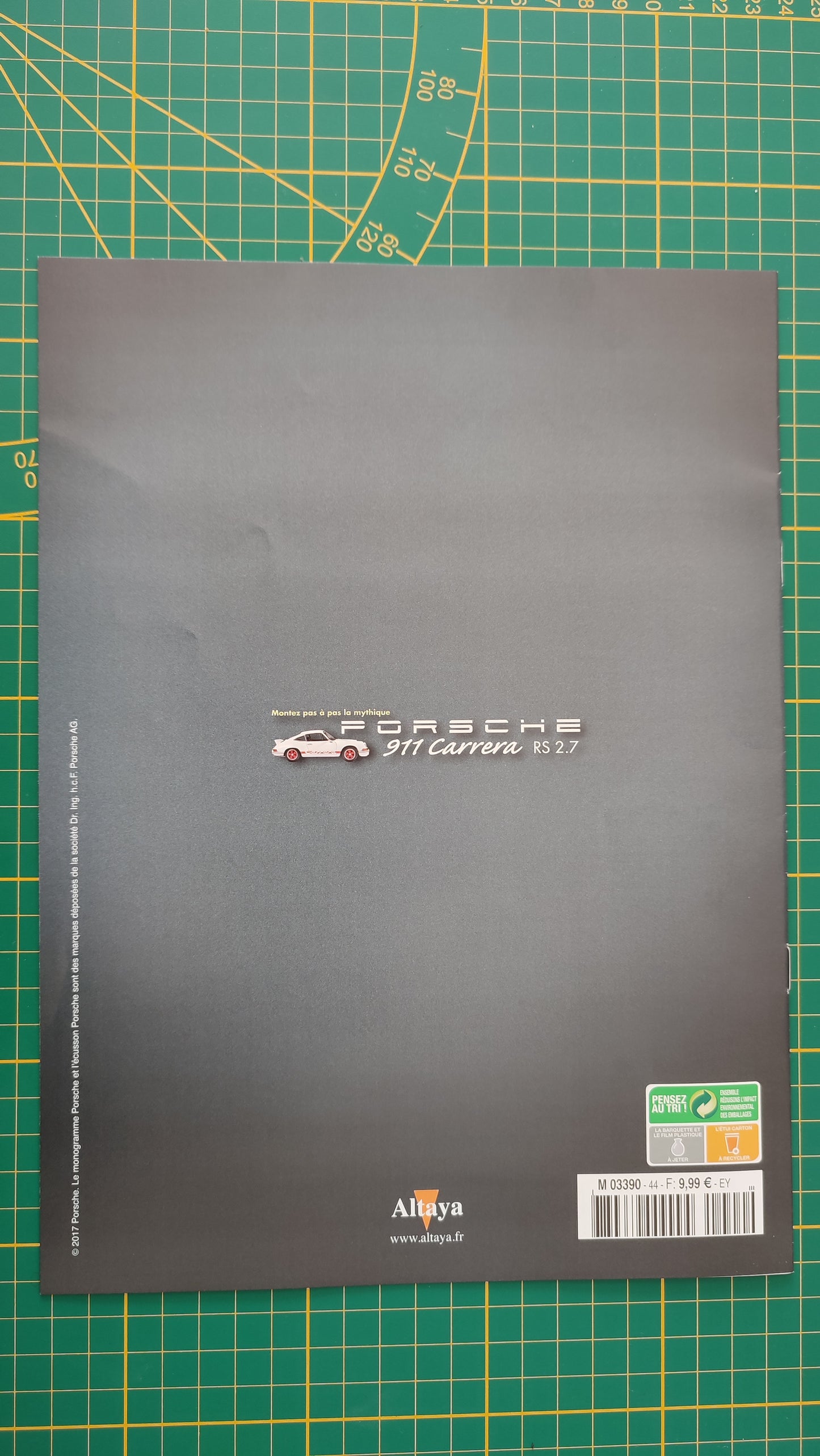 Fascicule seul sans pièce n°44 pièce détachée Porsche 911 Carrera RS 2.7 1/8 1/8ème Altaya #B37