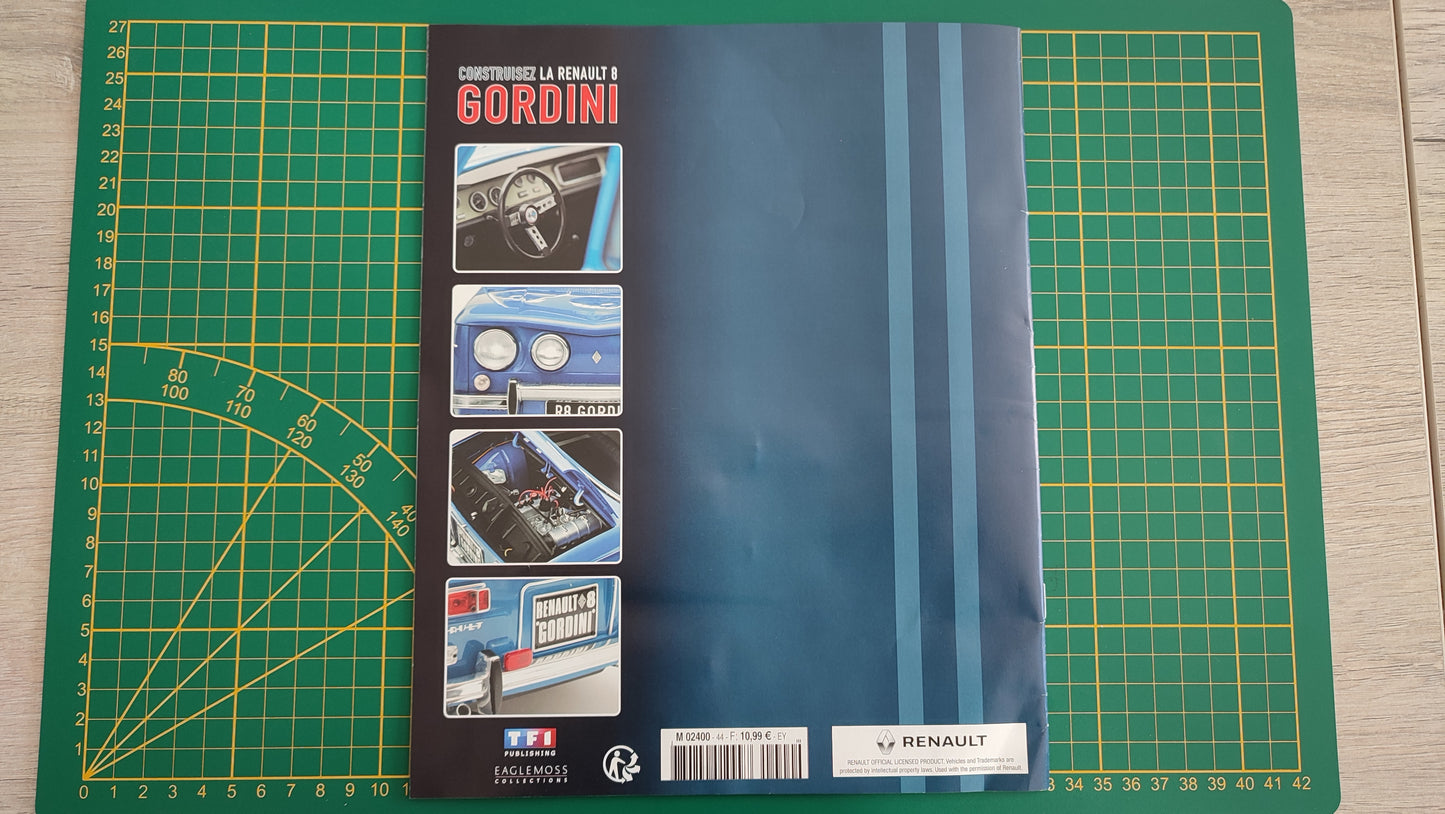 Fascicule seul sans pièce n°44 pièce détachée Renault R8 Gordini 1/8 1/8ème Eaglemoss Collections #A67