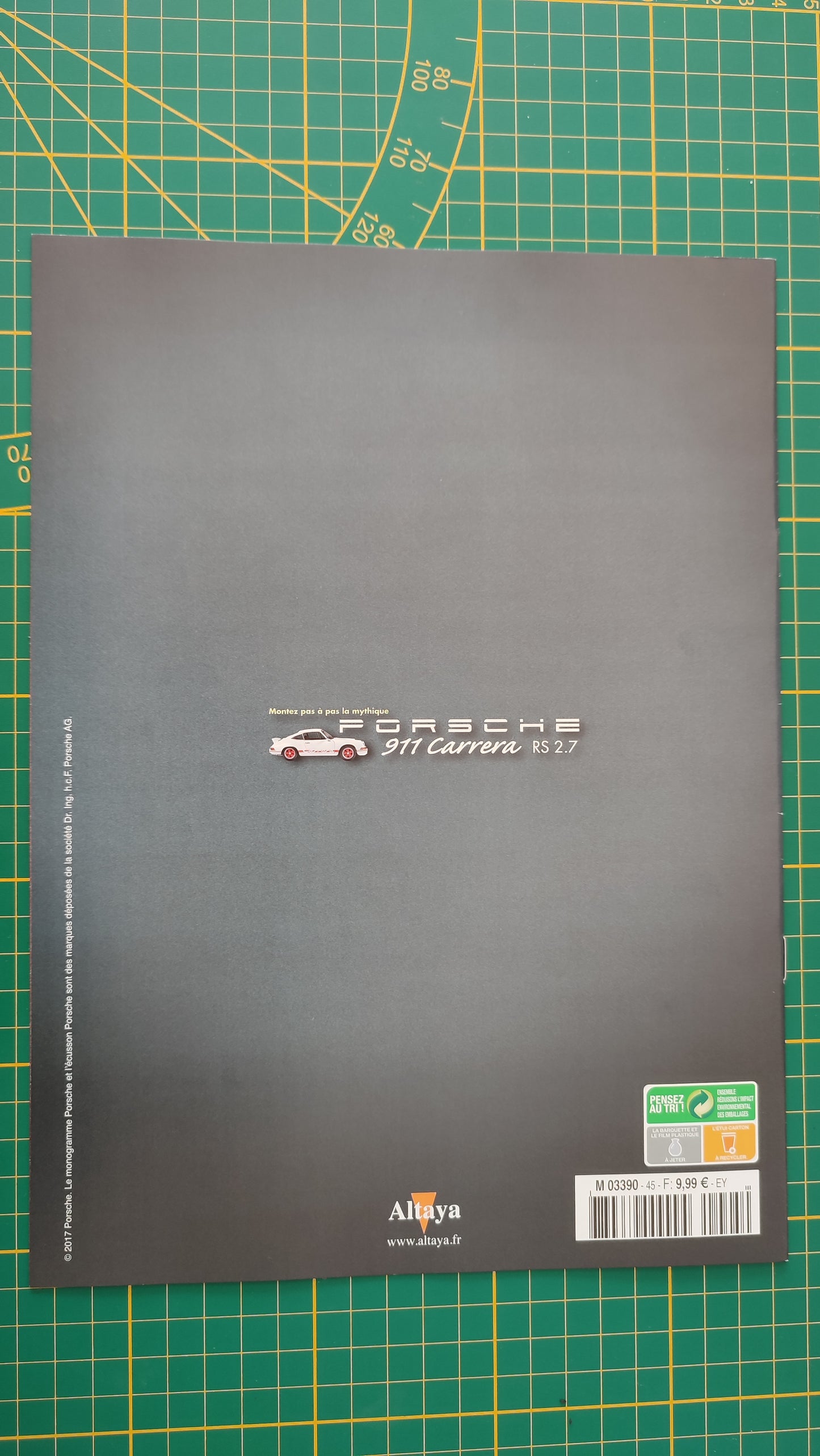 Fascicule seul sans pièce n°45 pièce détachée Porsche 911 Carrera RS 2.7 1/8 1/8ème Altaya #B37
