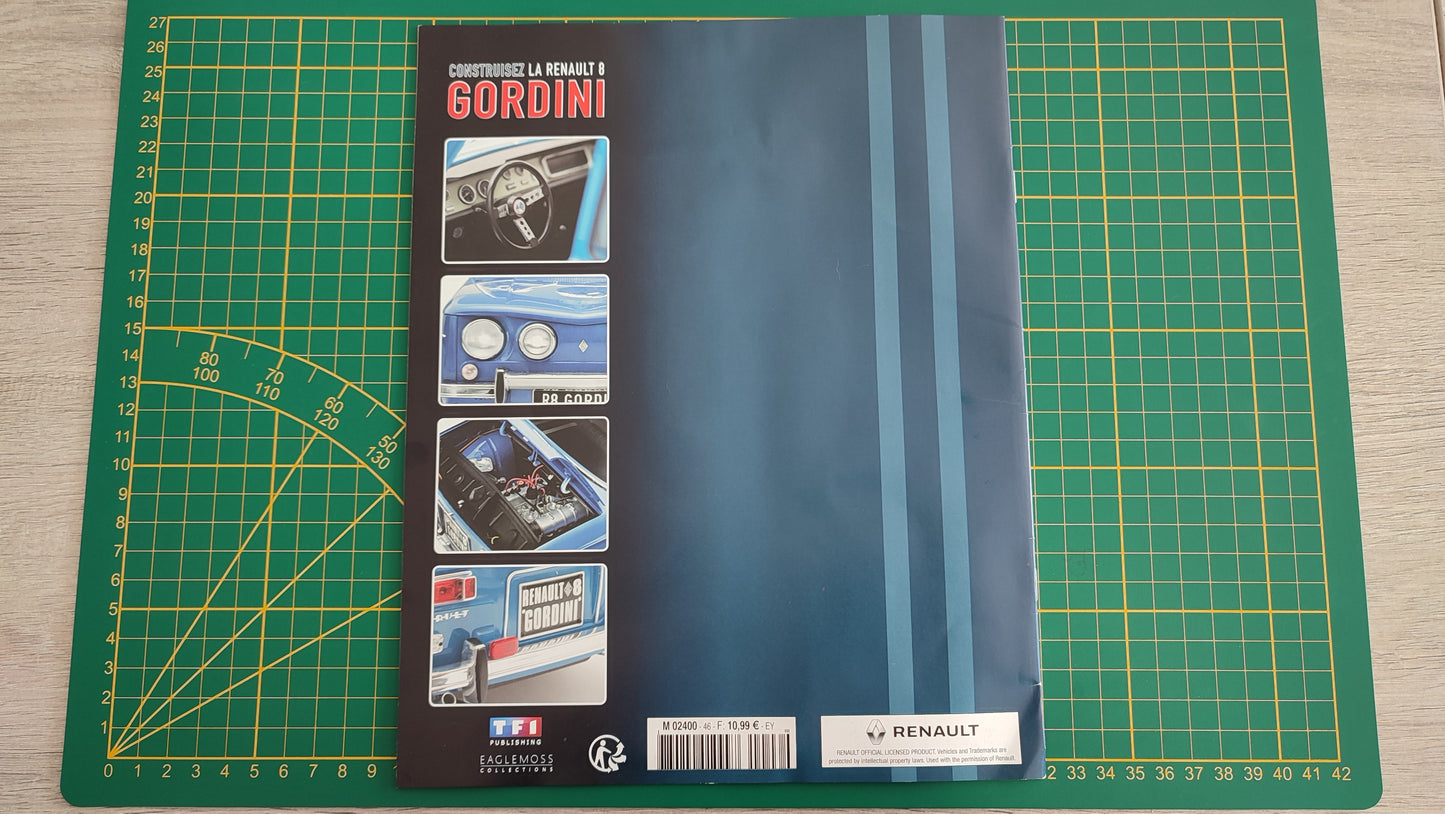 Fascicule seul sans pièce n°46 pièce détachée Renault R8 Gordini 1/8 1/8ème Eaglemoss Collections #A67