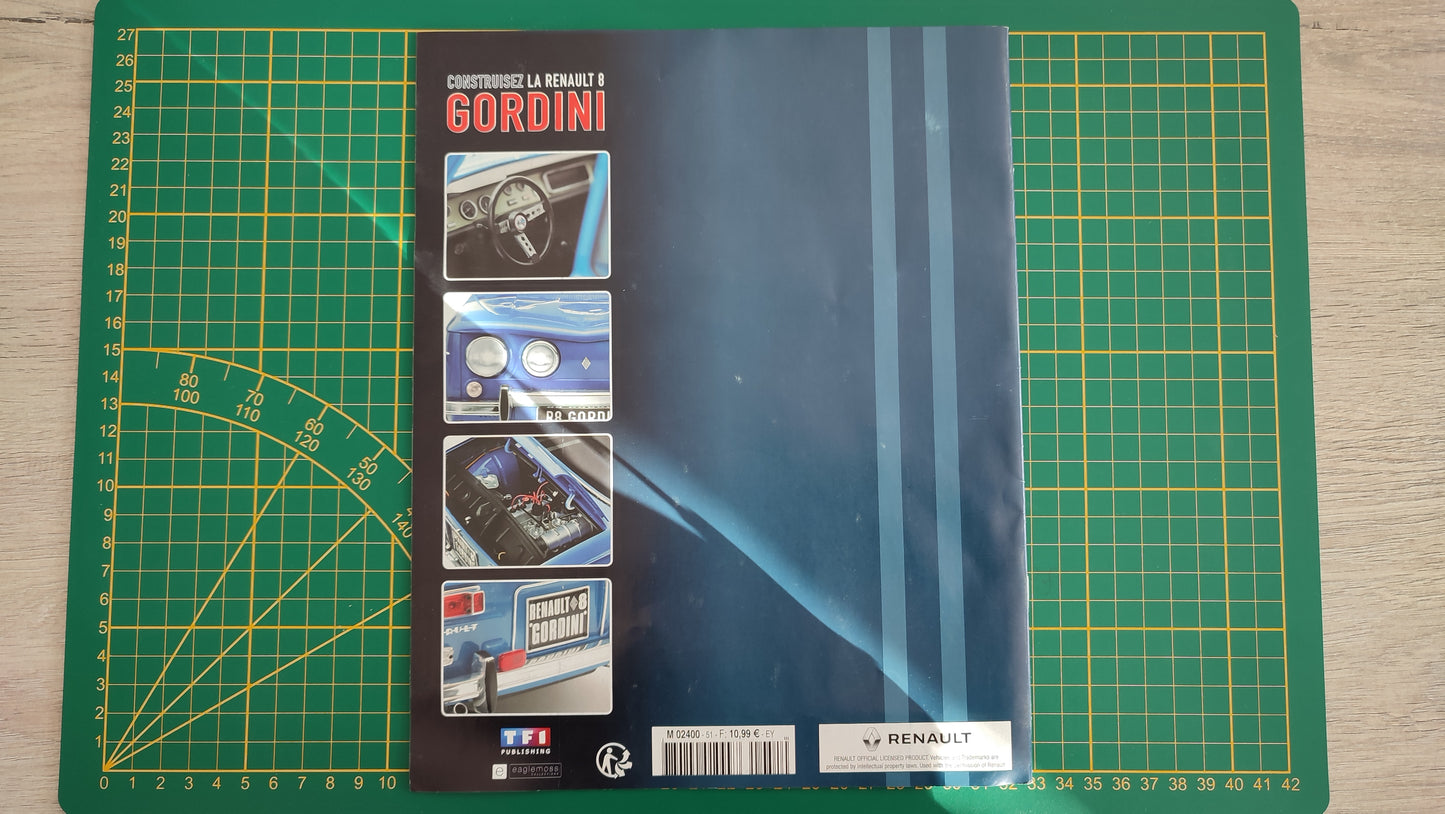Fascicule seul sans pièce n°51 pièce détachée Renault R8 Gordini 1/8 1/8ème Eaglemoss Collections #A67