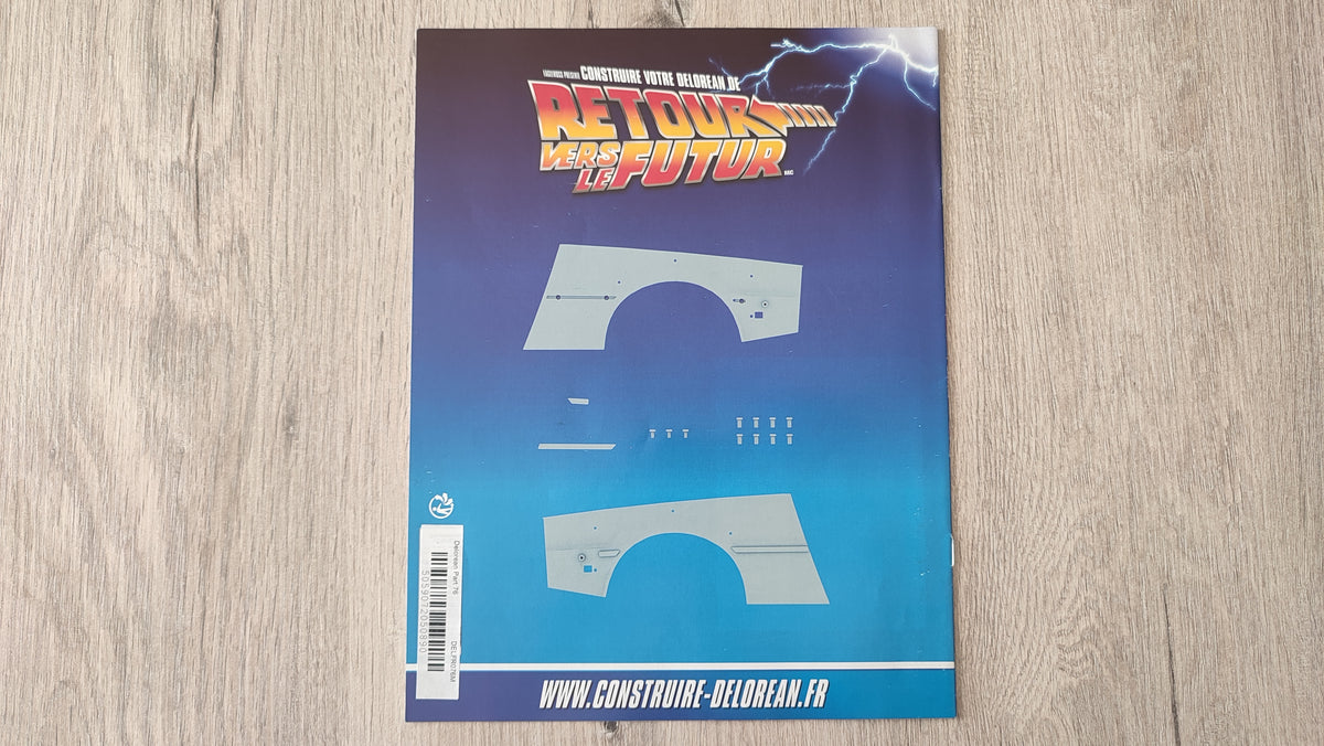 Fascicule seul sans pièce n°76 pièce détachée DeLorean Retour vers le Futur Eaglemoss 1/8 #E76