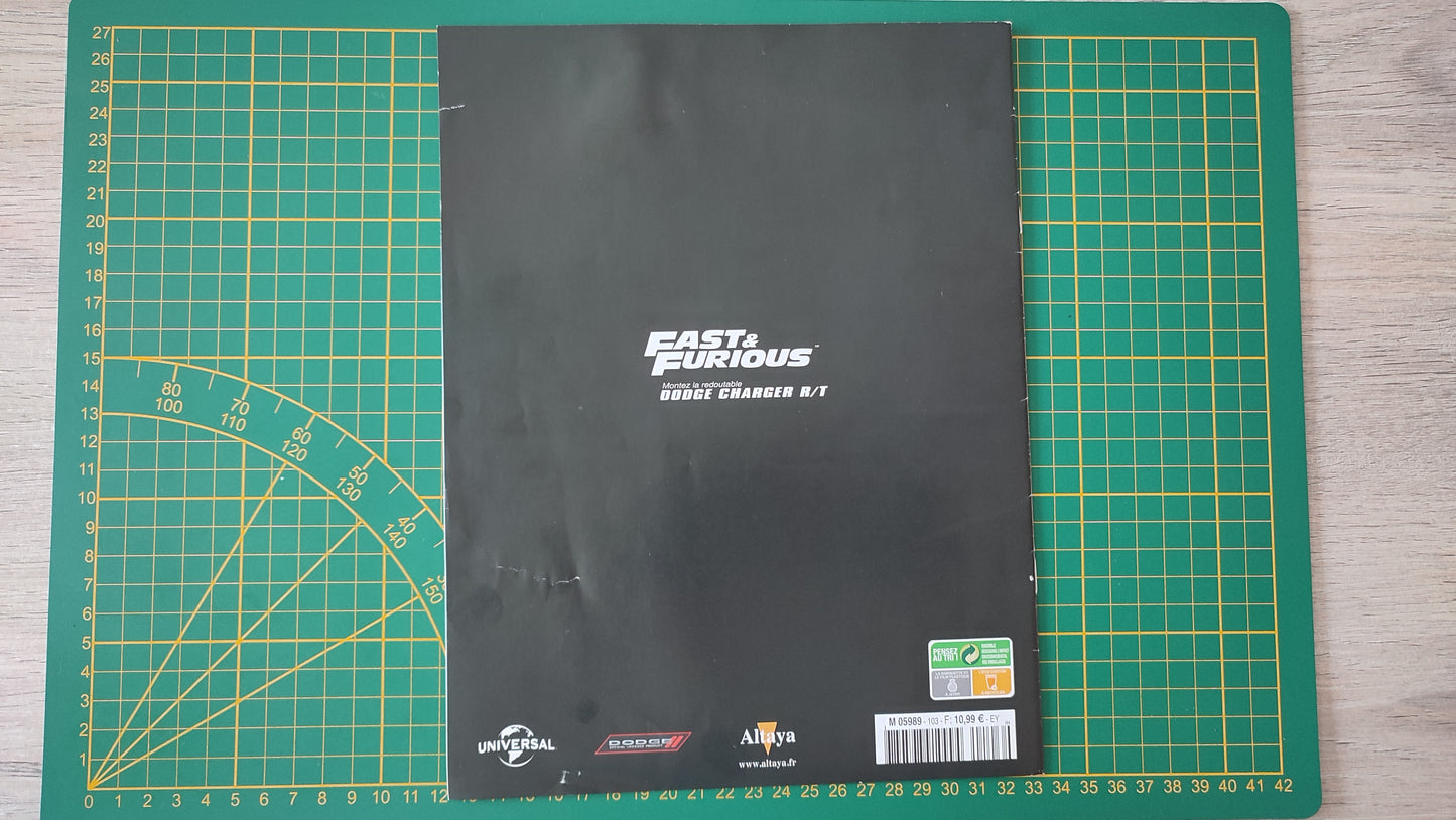 Fascicule seul sans pièce numéro 103 n°103 Dodge Charger R/T Fast & Furious 1/8 1/8e 1/8ème Altaya #E05