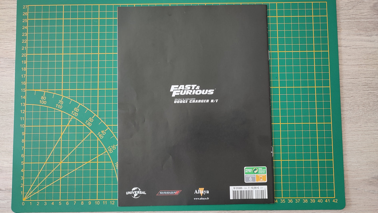Fascicule seul sans pièce numéro 104 n°104 Dodge Charger R/T Fast & Furious 1/8 1/8e 1/8ème Altaya #E05