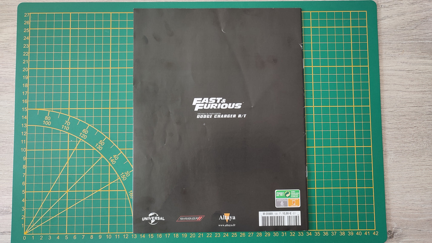 Fascicule seul sans pièce numéro 106 n°106 Dodge Charger R/T Fast & Furious 1/8 1/8e 1/8ème Altaya #E05