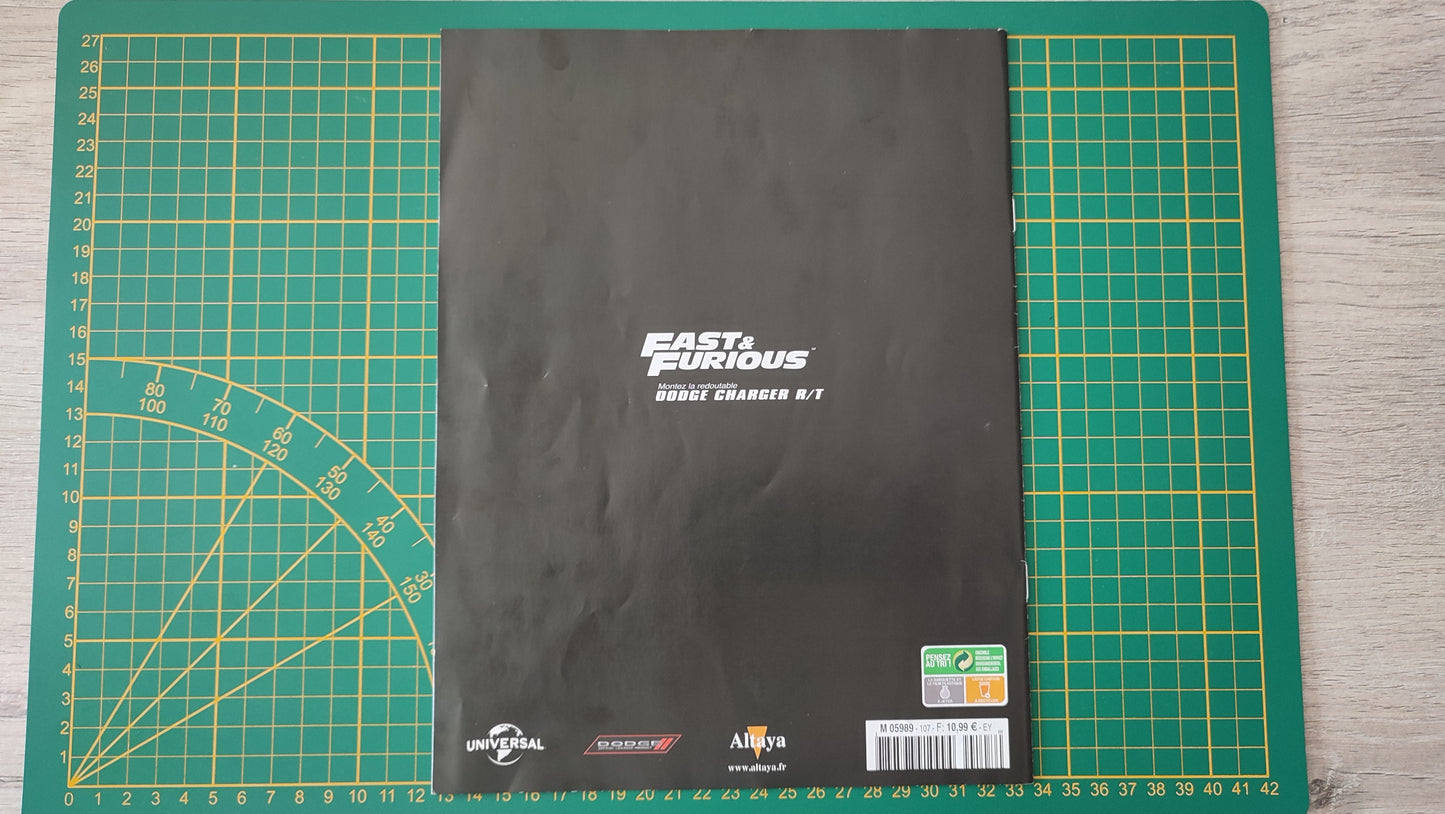 Fascicule seul sans pièce numéro 107 n°107 Dodge Charger R/T Fast & Furious 1/8 1/8e 1/8ème Altaya #E05