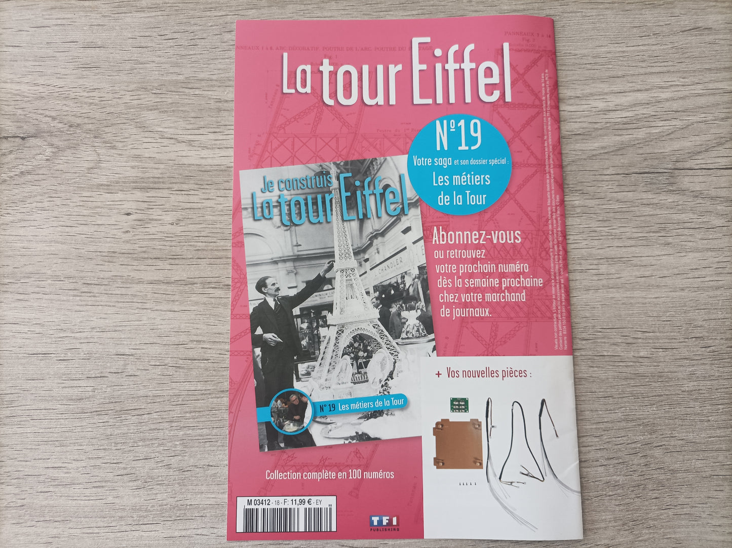Fascicule seul sans pièce numéro 18 n°18 Je construis la tour Eiffel 1/8 1/8e 1/8ème édition TF1