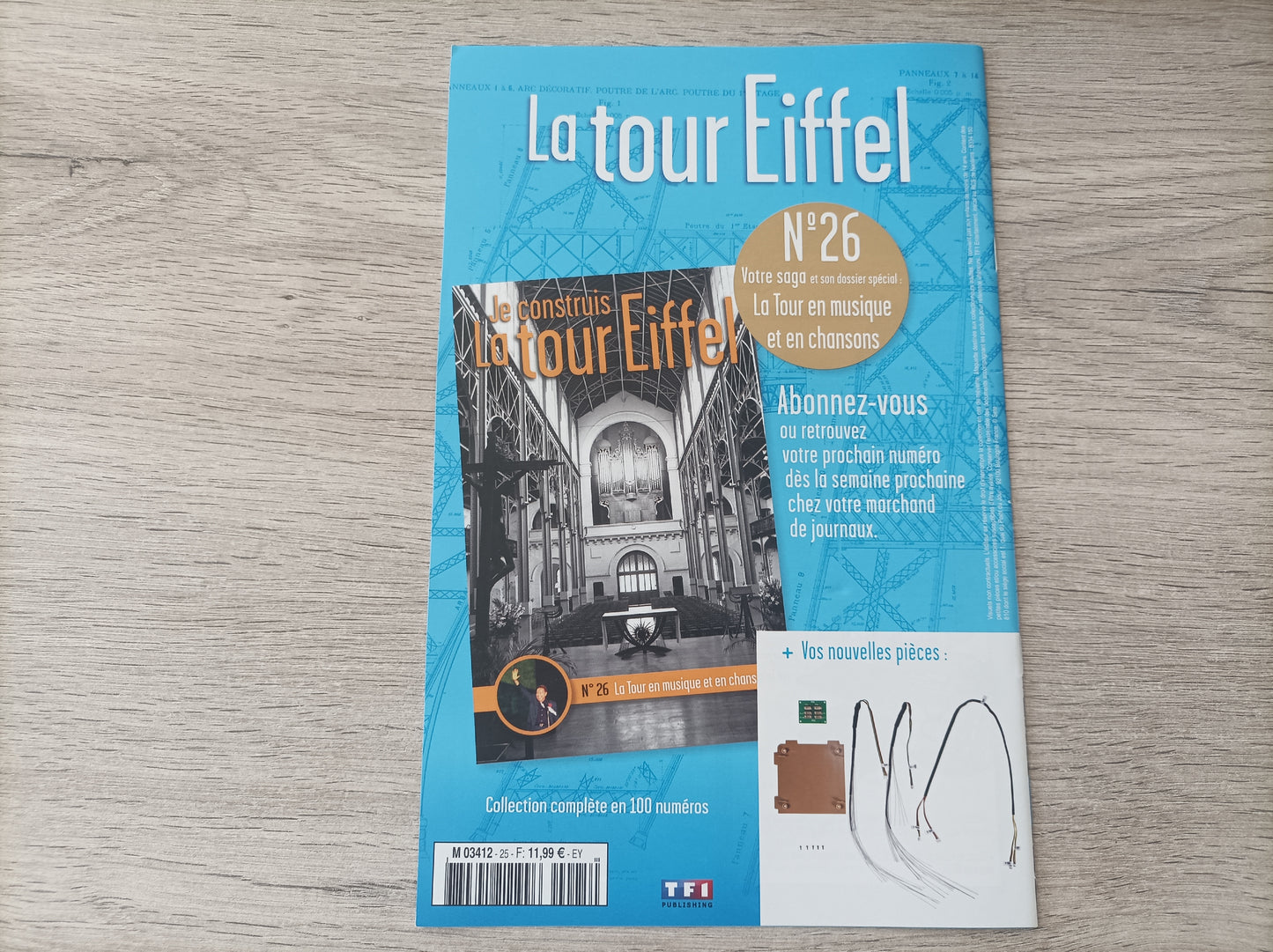 Fascicule seul sans pièce numéro 25 n°25 Je construis la tour Eiffel 1/8 1/8e 1/8ème édition TF1