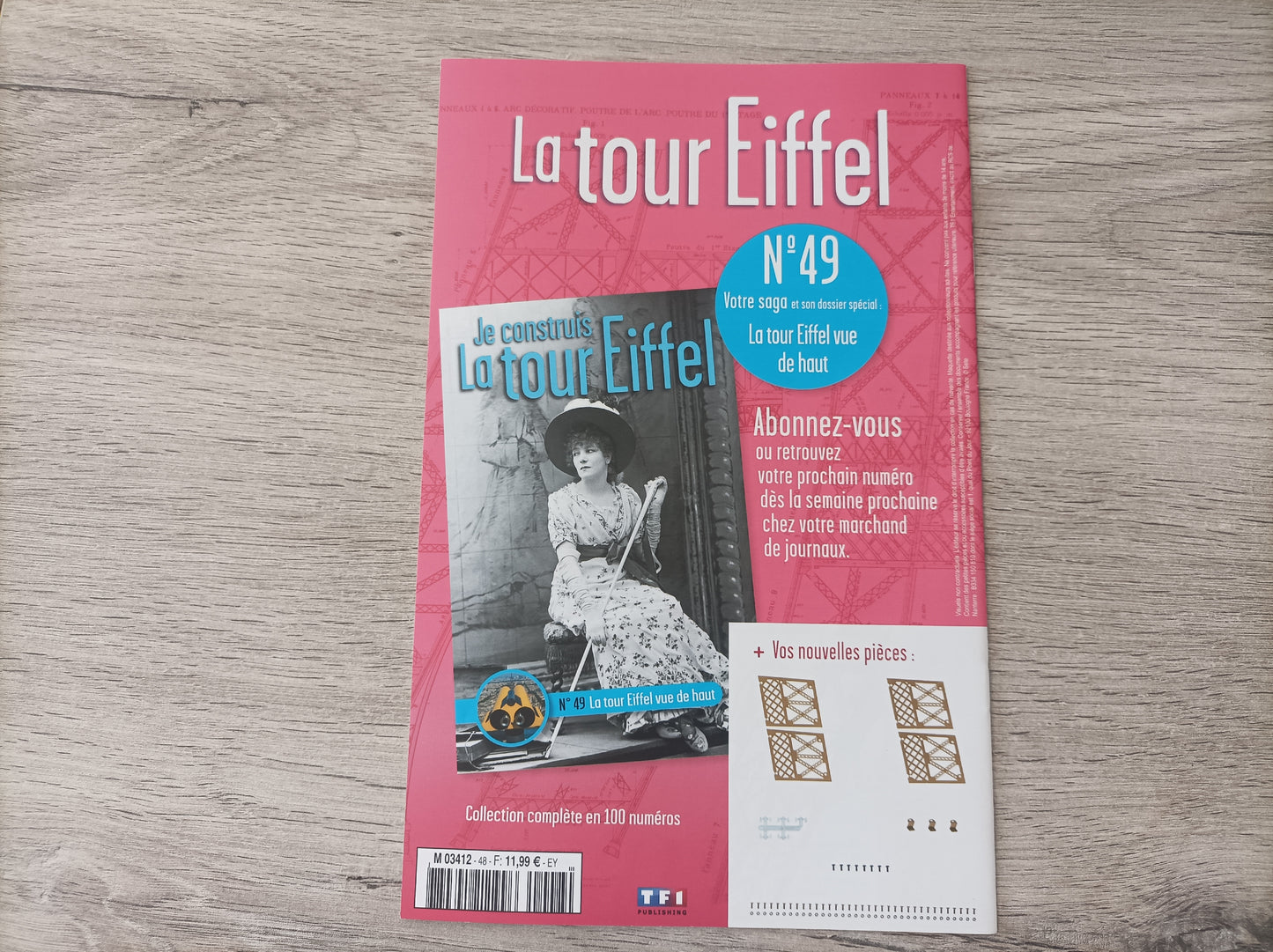 Fascicule seul sans pièce numéro 48 n°48 Je construis la tour Eiffel 1/8 1/8e 1/8ème édition TF1