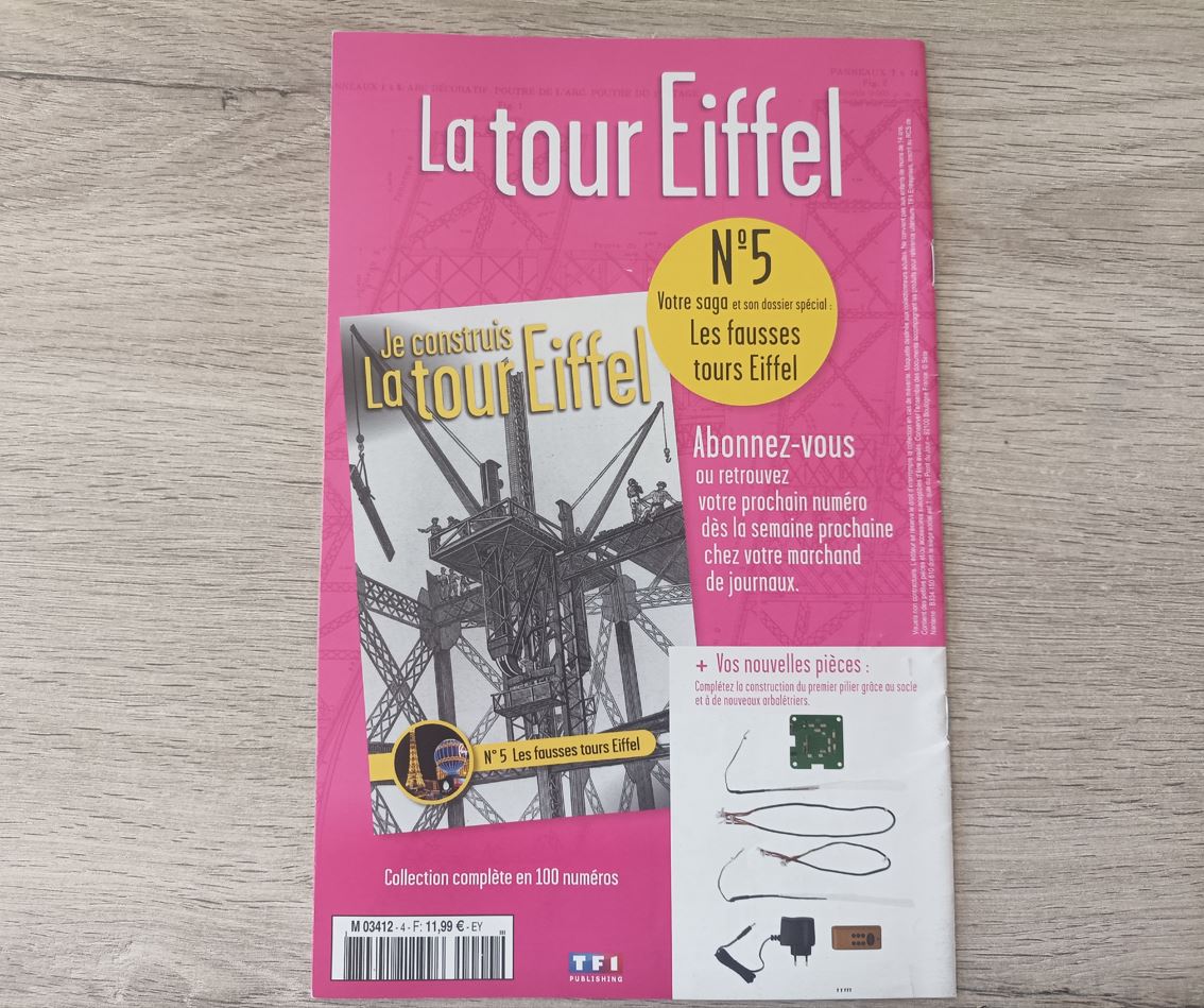 Fascicule seul sans pièce numéro 4 n°4 Je construis la tour Eiffel 1/8 1/8e 1/8ème édition TF1