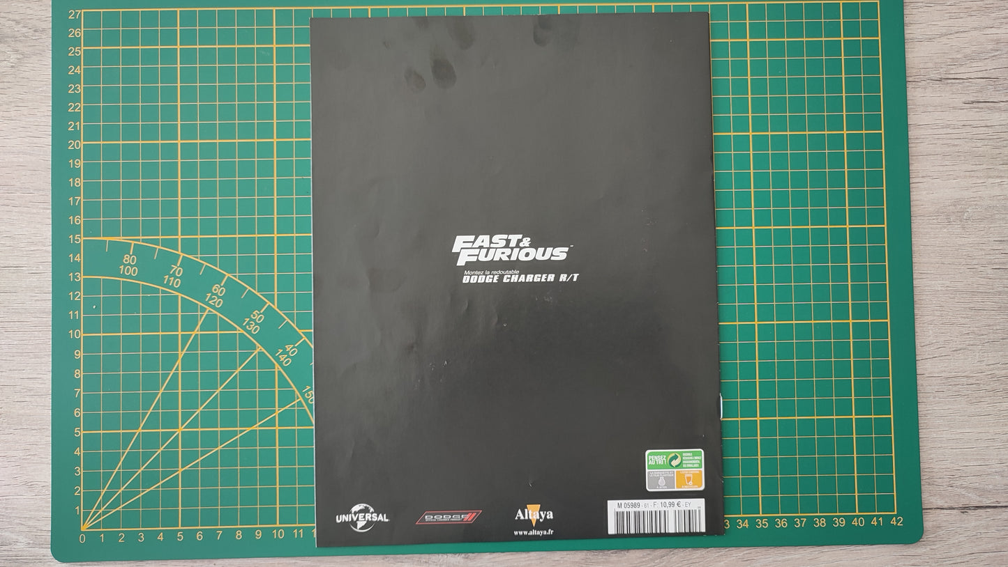 Fascicule seul sans pièce numéro 61 n°61 Dodge Charger R/T Fast & Furious 1/8 1/8e 1/8ème Altaya #E05
