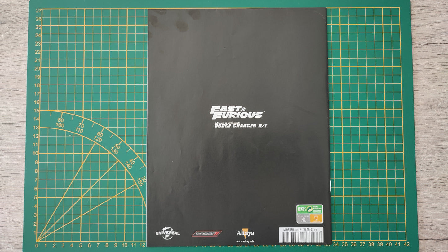 Fascicule seul sans pièce numéro 63 n°63 Dodge Charger R/T Fast & Furious 1/8 1/8e 1/8ème Altaya #E05