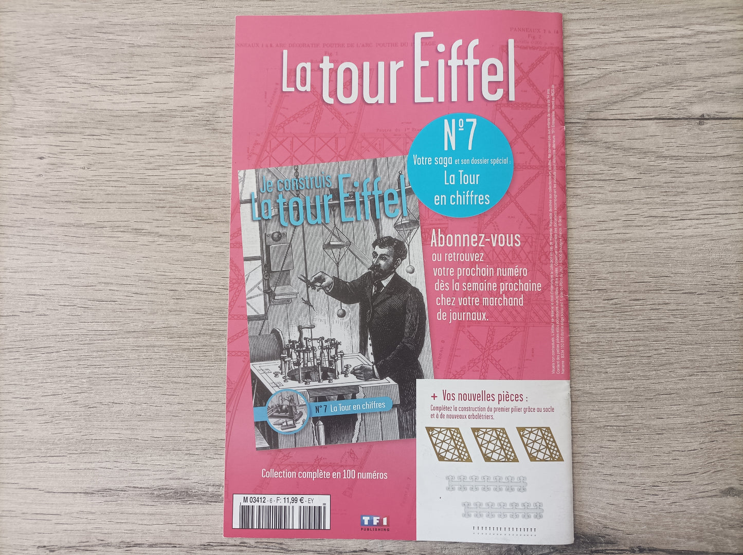 Fascicule seul sans pièce numéro 6 n°6 Je construis la tour Eiffel 1/8 1/8e 1/8ème édition TF1