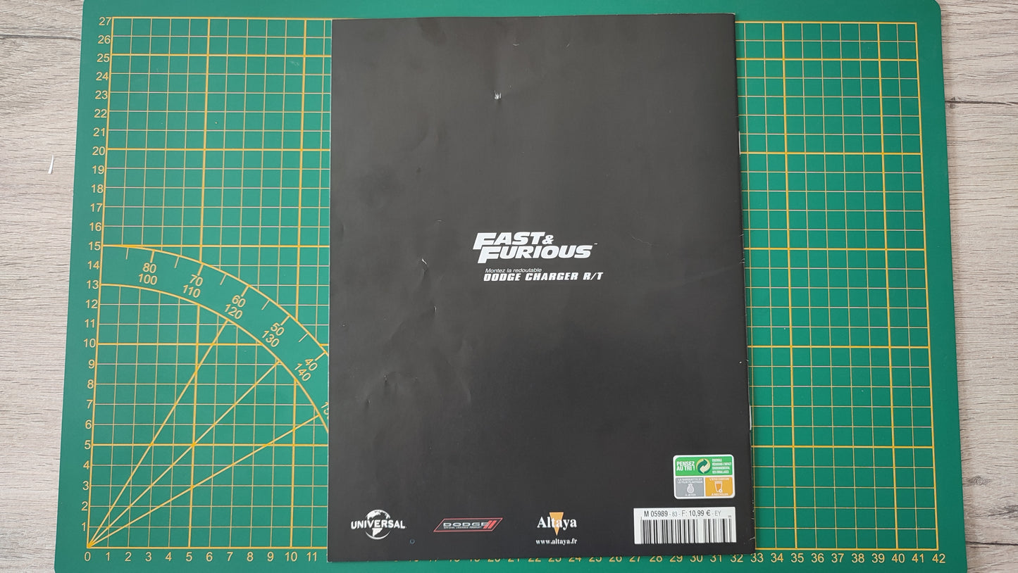 Fascicule seul sans pièce numéro 83 n°83 Dodge Charger R/T Fast & Furious 1/8 1/8e 1/8ème Altaya #E05