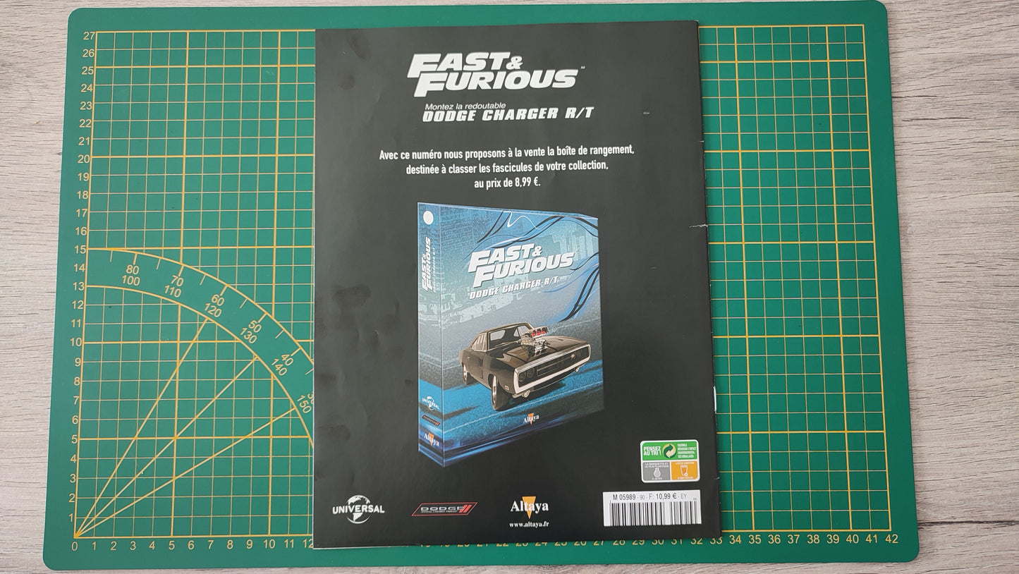 Fascicule seul sans pièce numéro 90 n°90 Dodge Charger R/T Fast & Furious 1/8 1/8e 1/8ème Altaya #E05