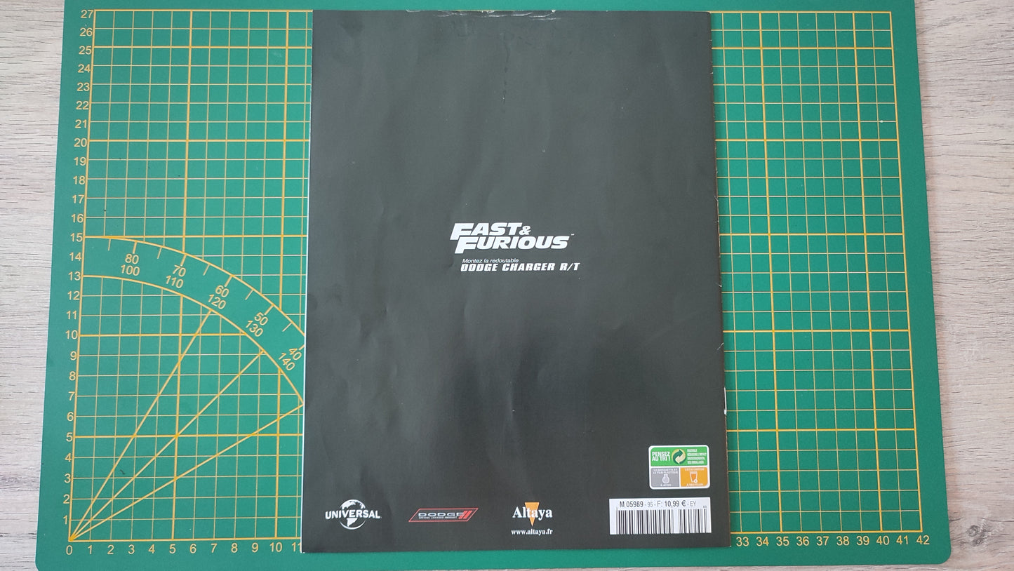 Fascicule seul sans pièce numéro 95 n°95 Dodge Charger R/T Fast & Furious 1/8 1/8e 1/8ème Altaya #E05