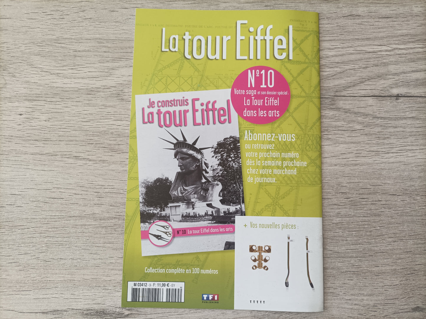 Fascicule seul sans pièce numéro 9 n°9 Je construis la tour Eiffel 1/8 1/8e 1/8ème édition TF1
