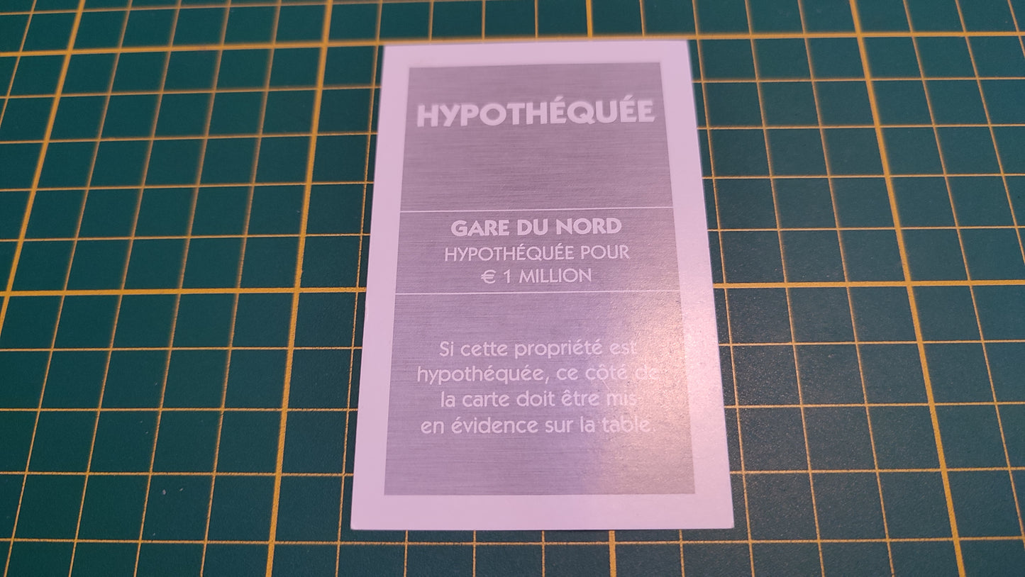 Gare du Nord pièce détachée jeu de société Monopoly Et si le Monopoly était inventé aujourd'hui #C22