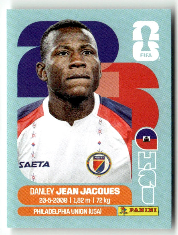 HAI 11 Danley Jean Jacques - Sticker autocollant Panini Coupe du Monde FIFA 2026 Haïti - Pièce détachée