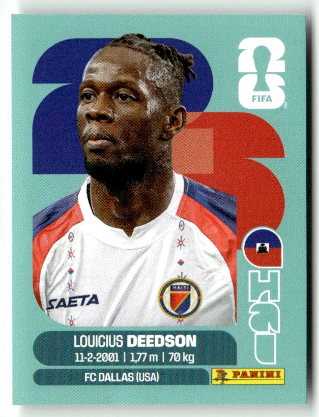 HAI 19 Loucius Deedson - Sticker autocollant Panini Coupe du Monde FIFA 2026 Haïti - Pièce détachée