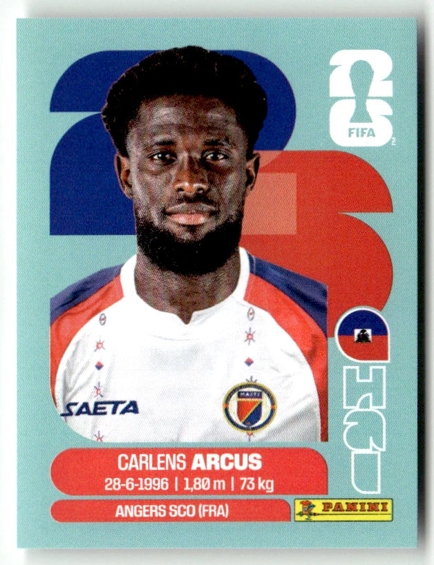 HAI 3 Carlens Arcus - Sticker autocollant Panini Coupe du Monde FIFA 2026 Haïti - Pièce détachée