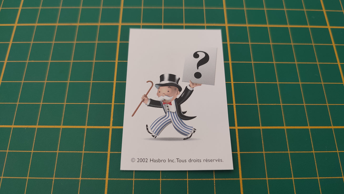 Carte Va sur la case Grand huit pièce détachée jeu de société Monopoly junior à la fête foraine Hasbro #B83