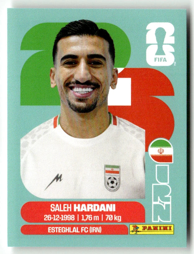 IRN 10 Saleh HARDANI - Sticker autocollant Panini Coupe du Monde FIFA 2026 Irlande - Pièce détachée