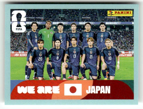 JPN 13 Photo de l'équipe - Sticker autocollant Panini Coupe du Monde FIFA 2026 Japon - Pièce détachée