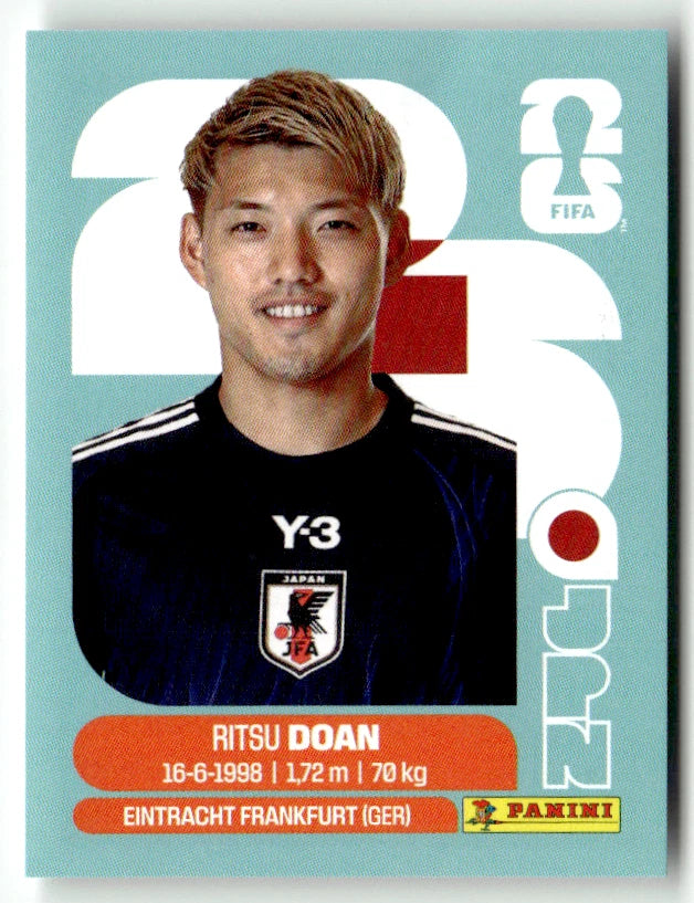 JPN 14 Ritsu Doan - Sticker autocollant Panini Coupe du Monde FIFA 2026 Japon - Pièce détachée