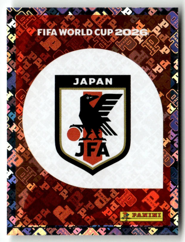 JPN 1 Logo de l'équipe - Sticker autocollant Panini Coupe du Monde FIFA 2026 Japon - Pièce détachée
