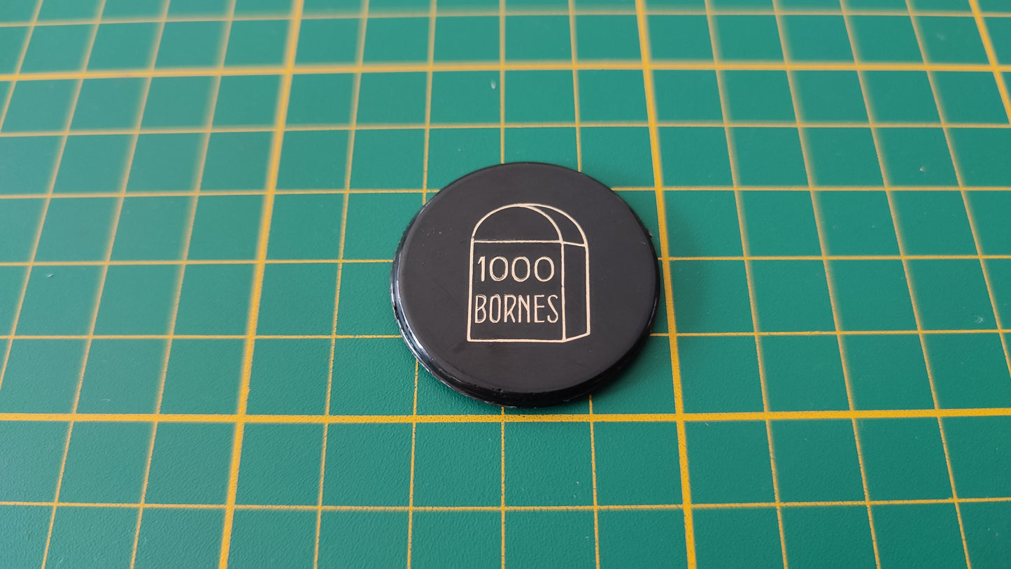 Jeton noir pièce détachée jeu de société 1000 mille bornes Dujardin #B96