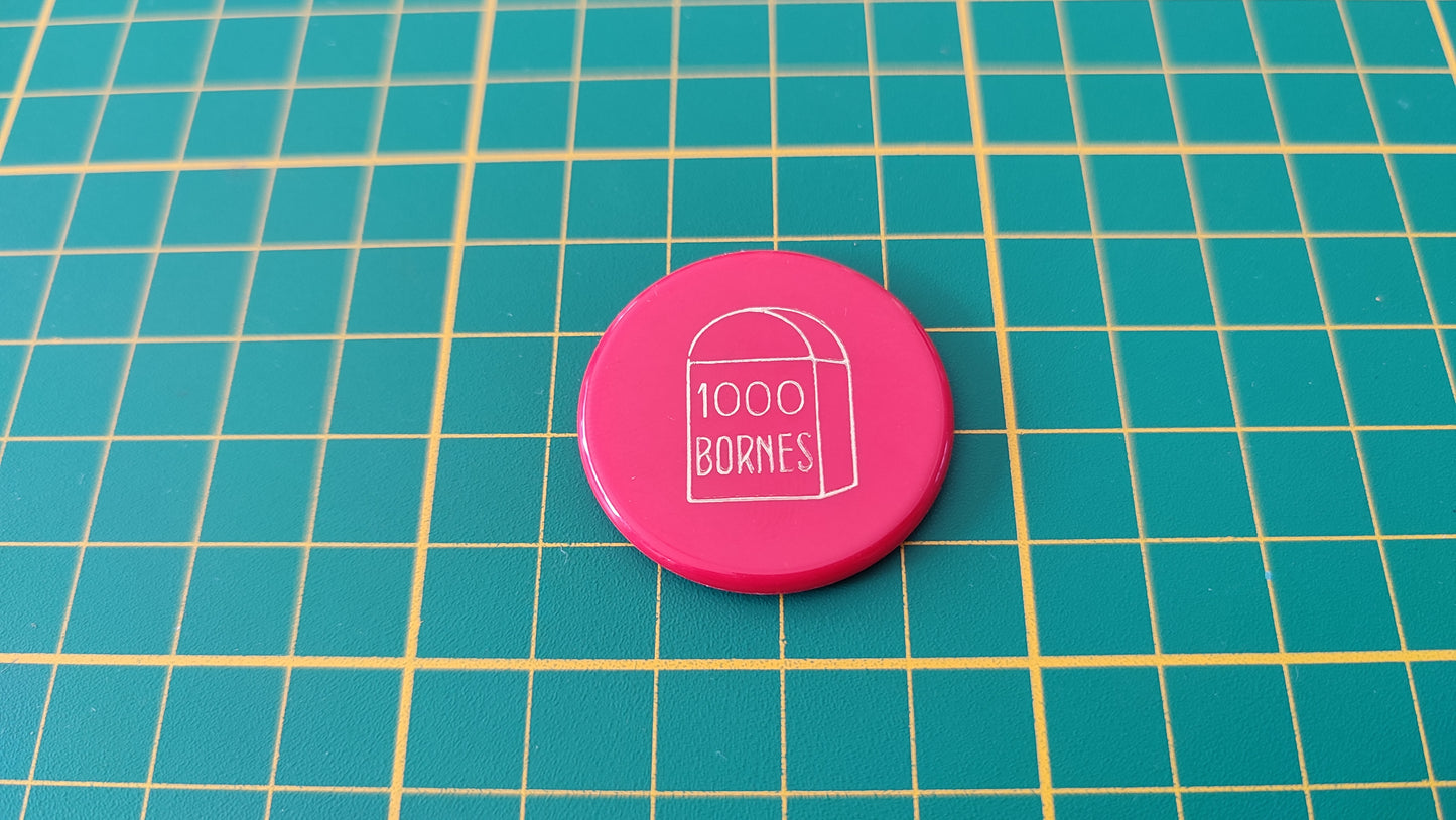 Jeton rouge pièce détachée jeu de société 1000 mille bornes Dujardin #B96