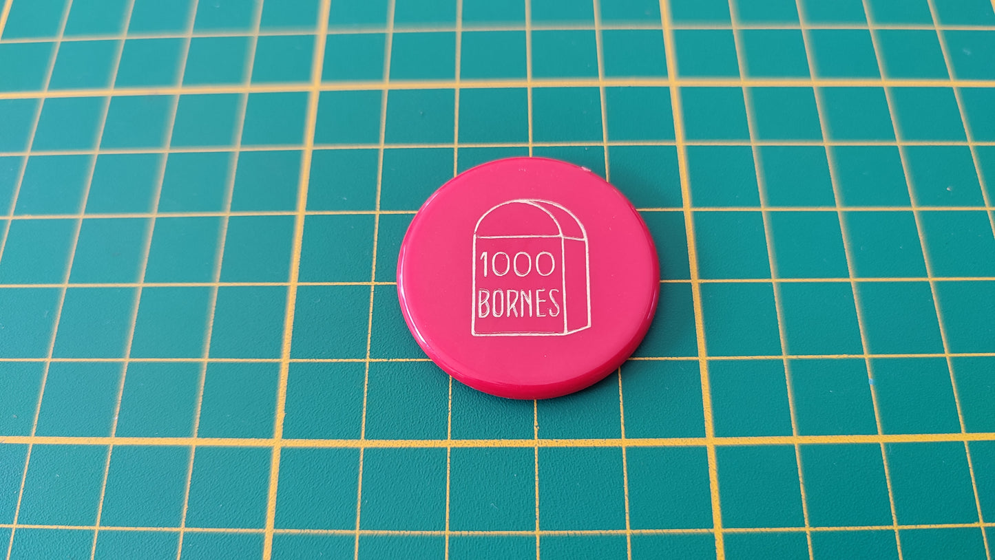 Jeton rouge pièce détachée jeu de société 1000 mille bornes Dujardin #B96