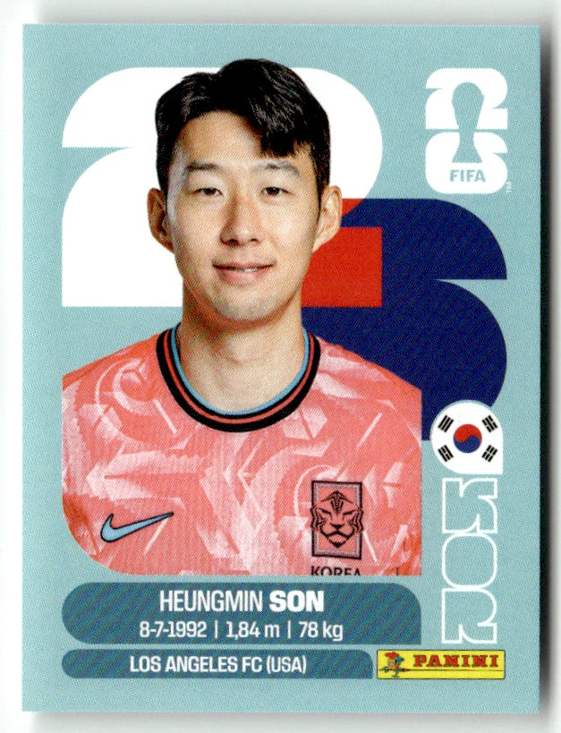 KOR 18 HEUNGMIN SON - Sticker autocollant Panini Coupe du Monde FIFA 2026 Corée Du Sud - Pièce détachée