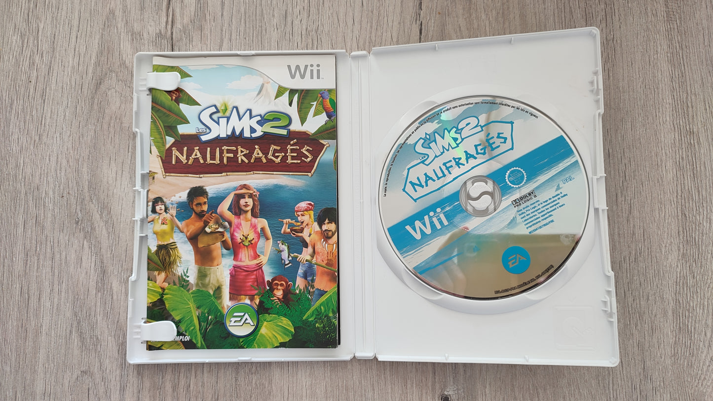 Les Sims 2 Naufragés jeu vidéo console de jeux Nintendo Wii #SP